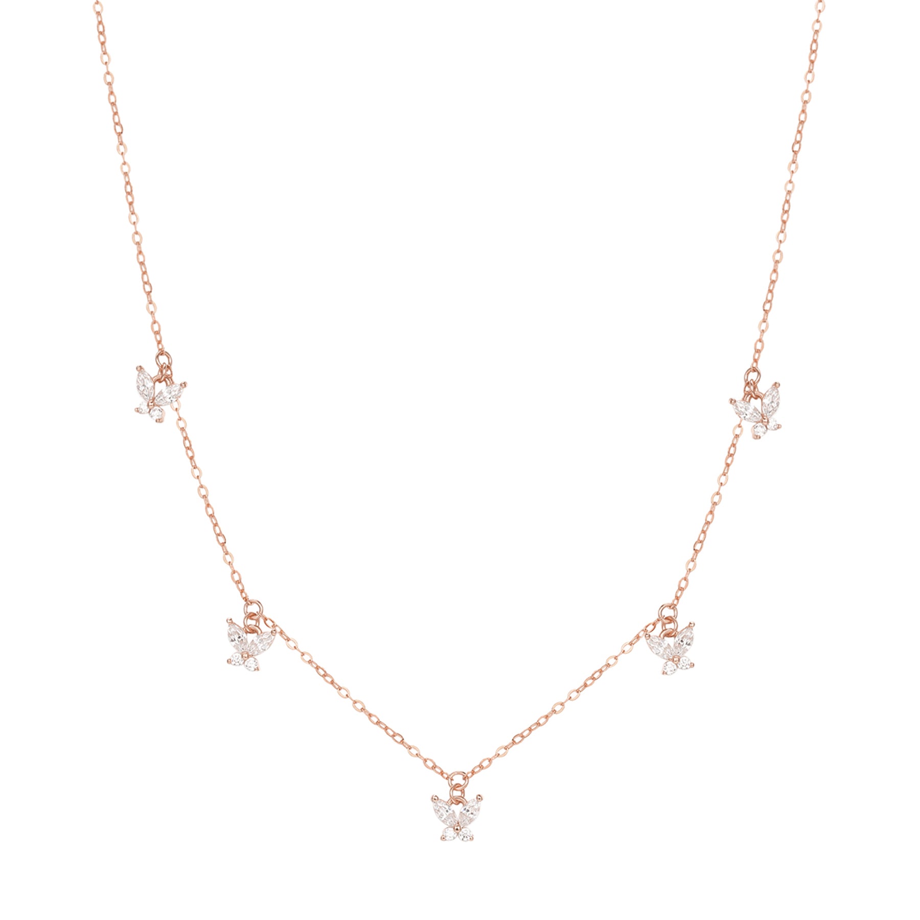 Butterfly Pendant Necklace Sterling Silver