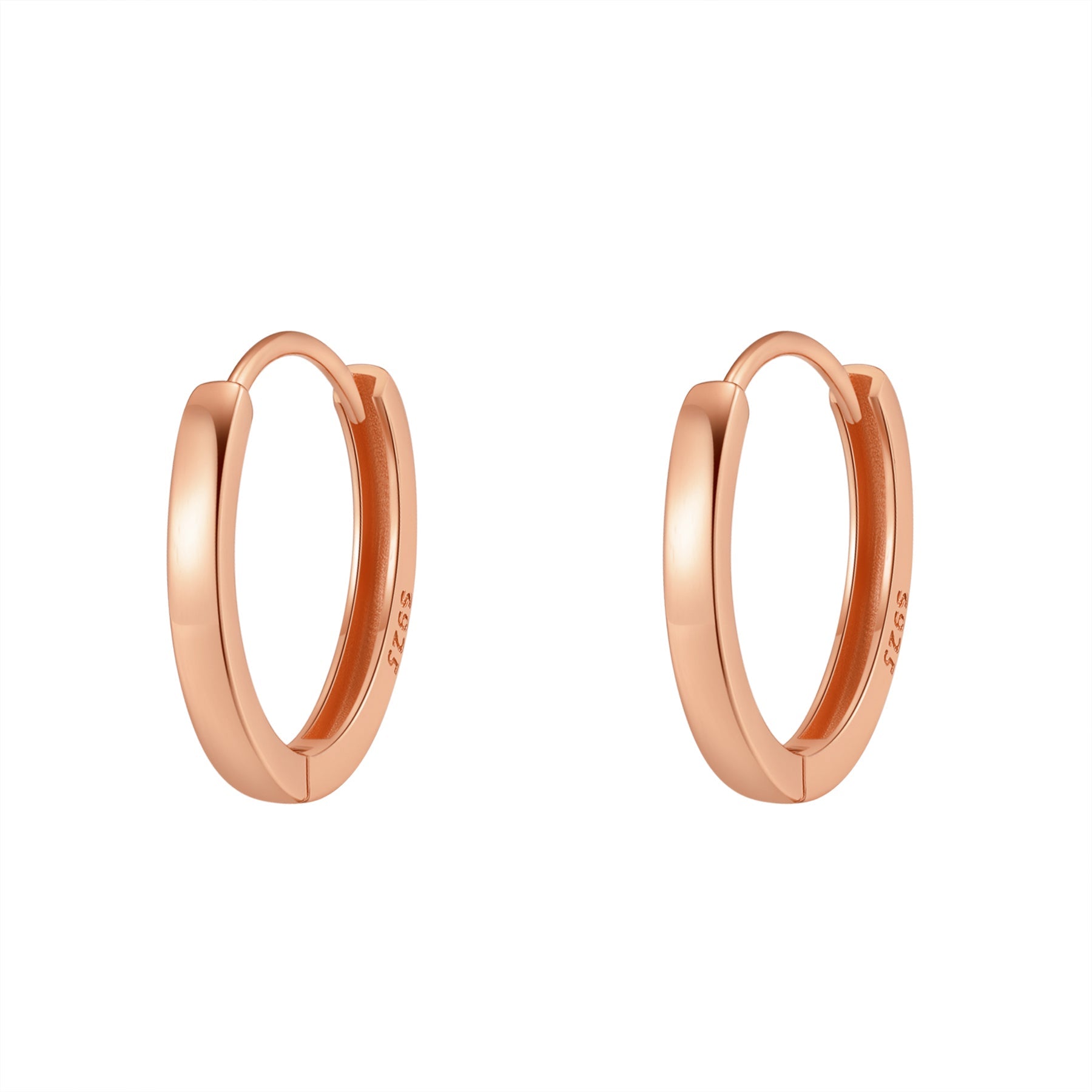 Classic Band Hoop Earrings Sterling Silver