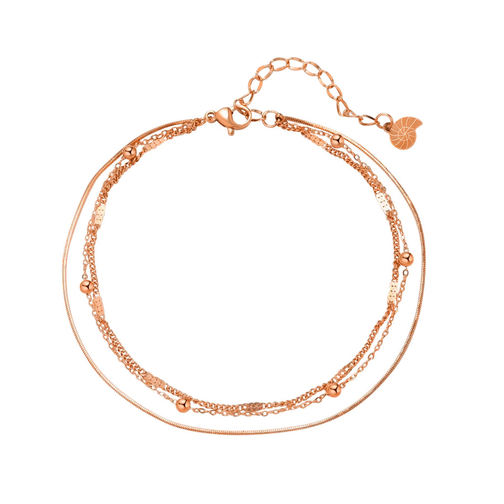 Classic Trio Chain Anklet Waterproof