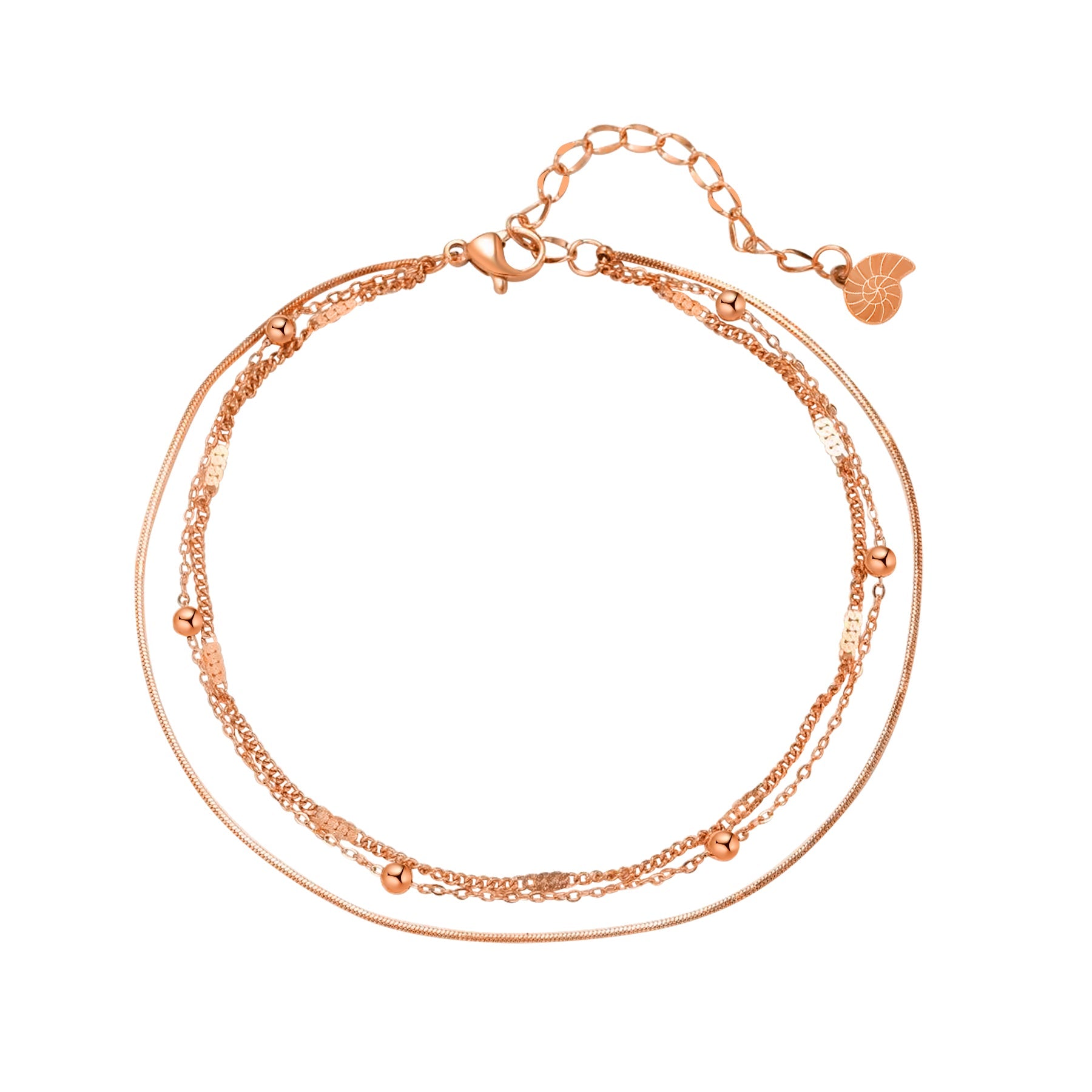 Classic Trio Chain Anklet Waterproof