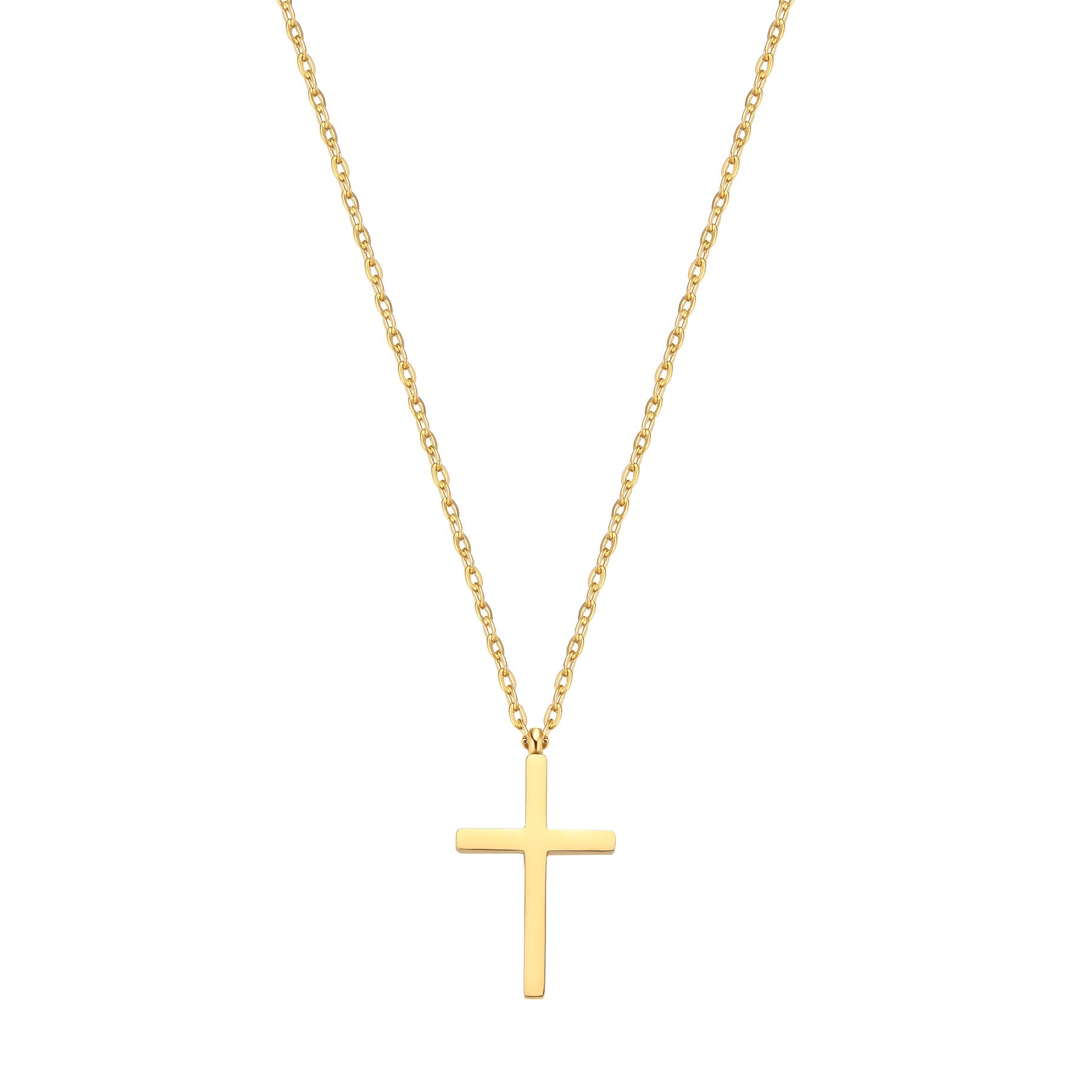 Cross Pendant Necklace Waterproof 55-60cm