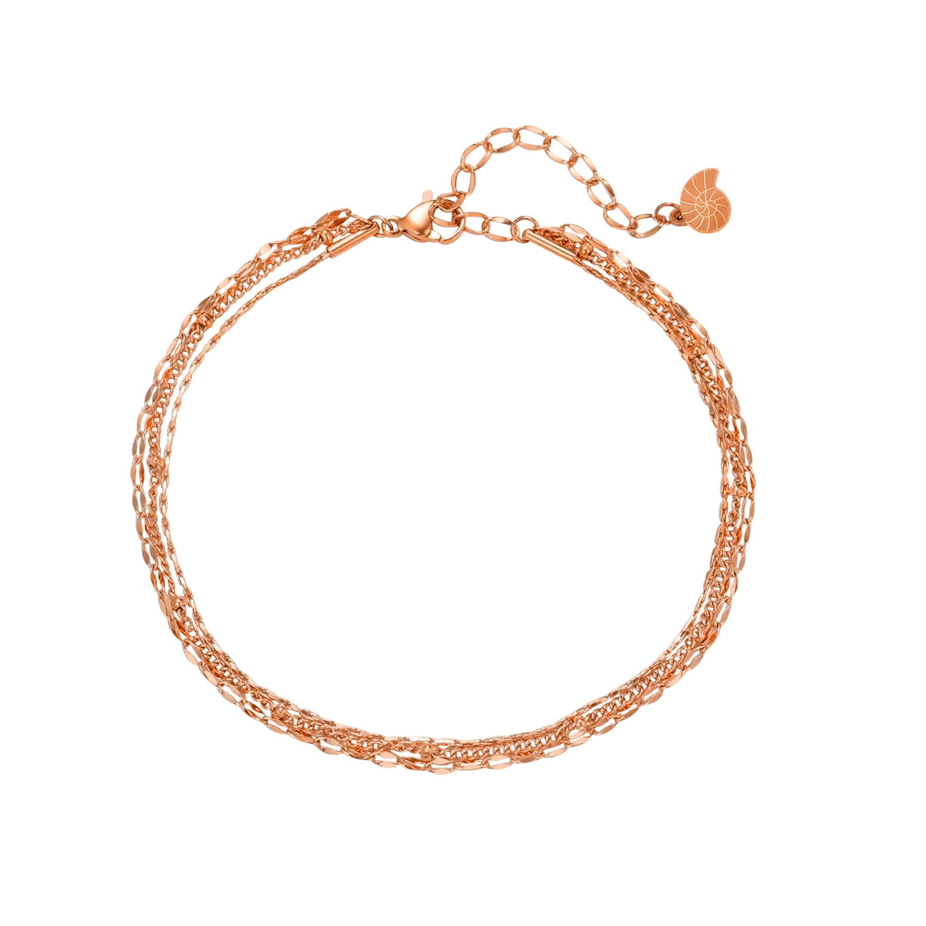 Delicate Trio Chain Anklet – Waterproof