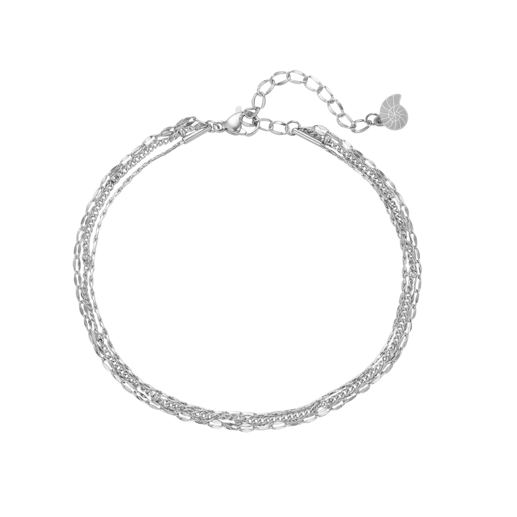 Delicate Trio Chain Anklet – Waterproof