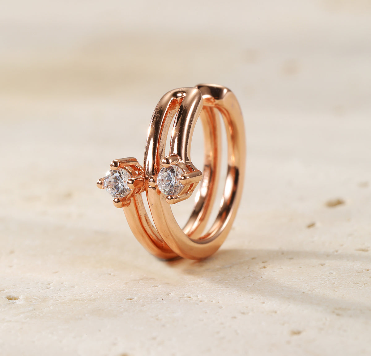 Double Sparkle Band Ear Cuff Sterling Silver