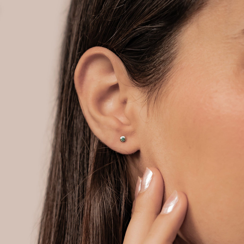 Evergreen Soul 14K Gold Emerald Stud Earrings