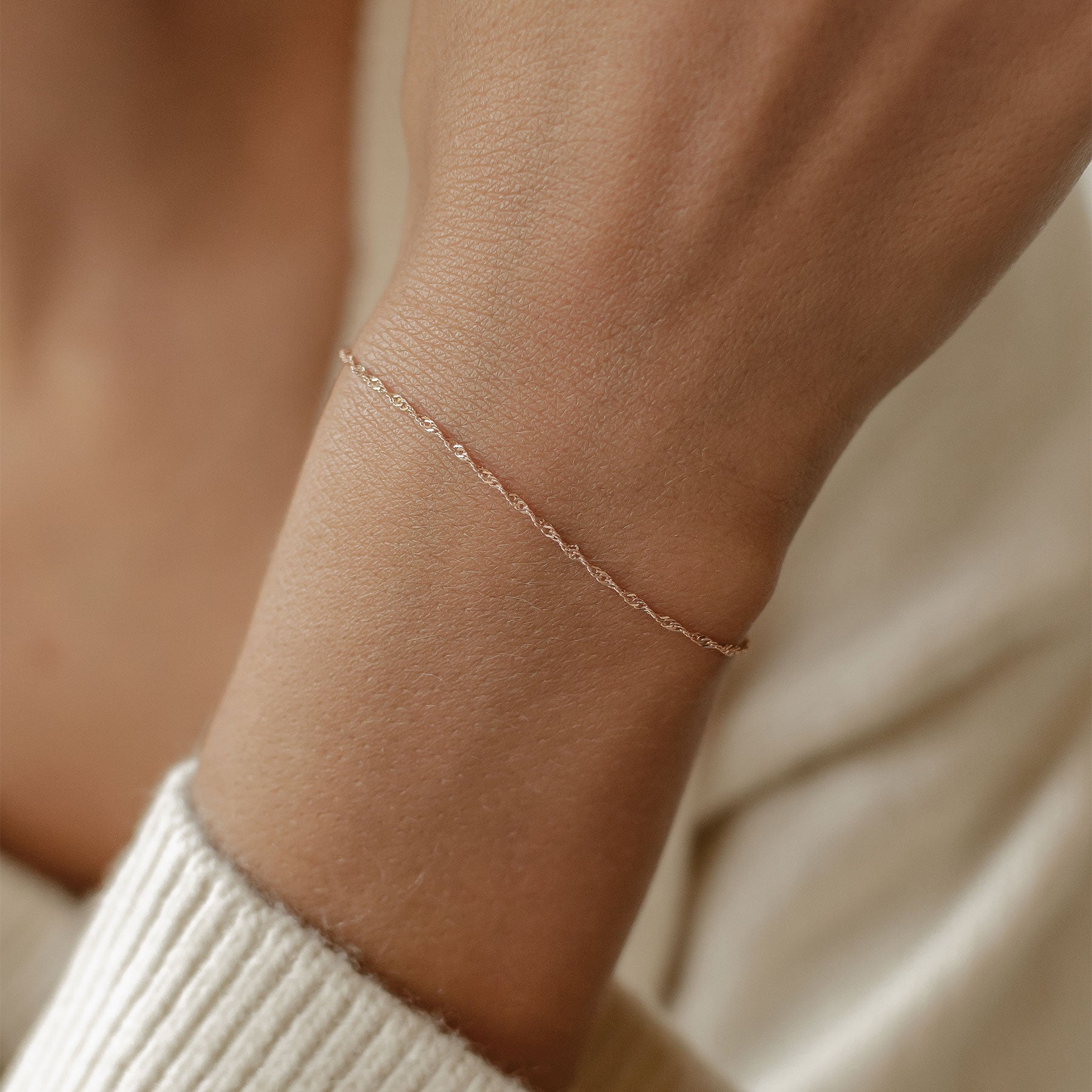 Fine Singapore Chain Bracelet Sterling Silver