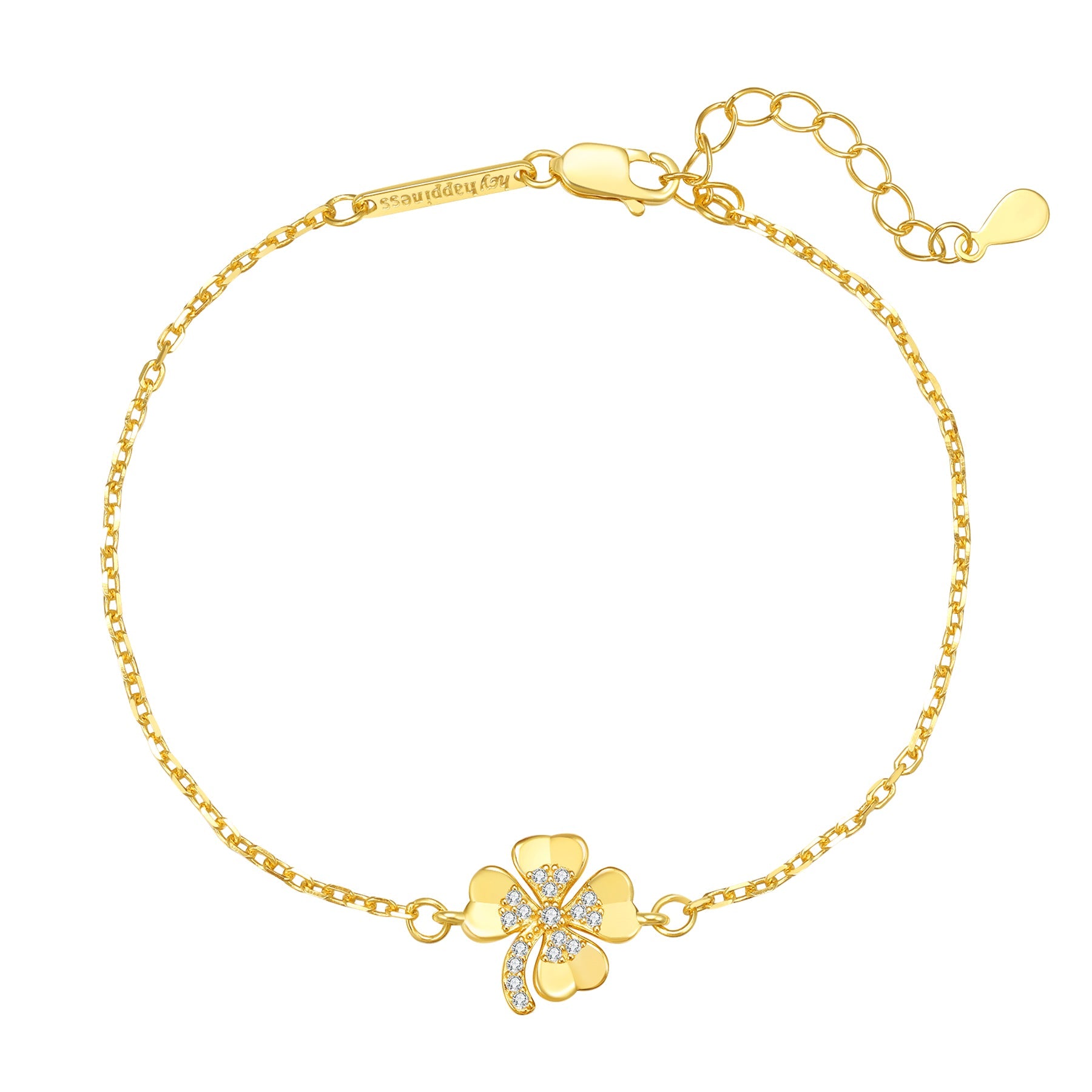 Four Leaf Clover Bracelet Sterling Silver