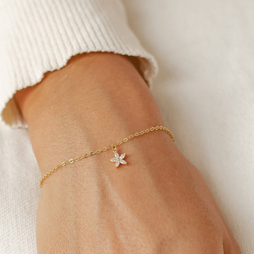 Gemstone Daisy Jewelry Set Sterling Silver