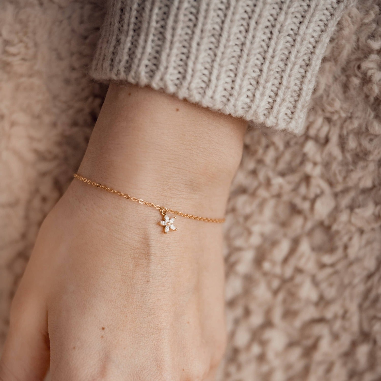 Gemstone Daisy Jewelry Set Sterling Silver