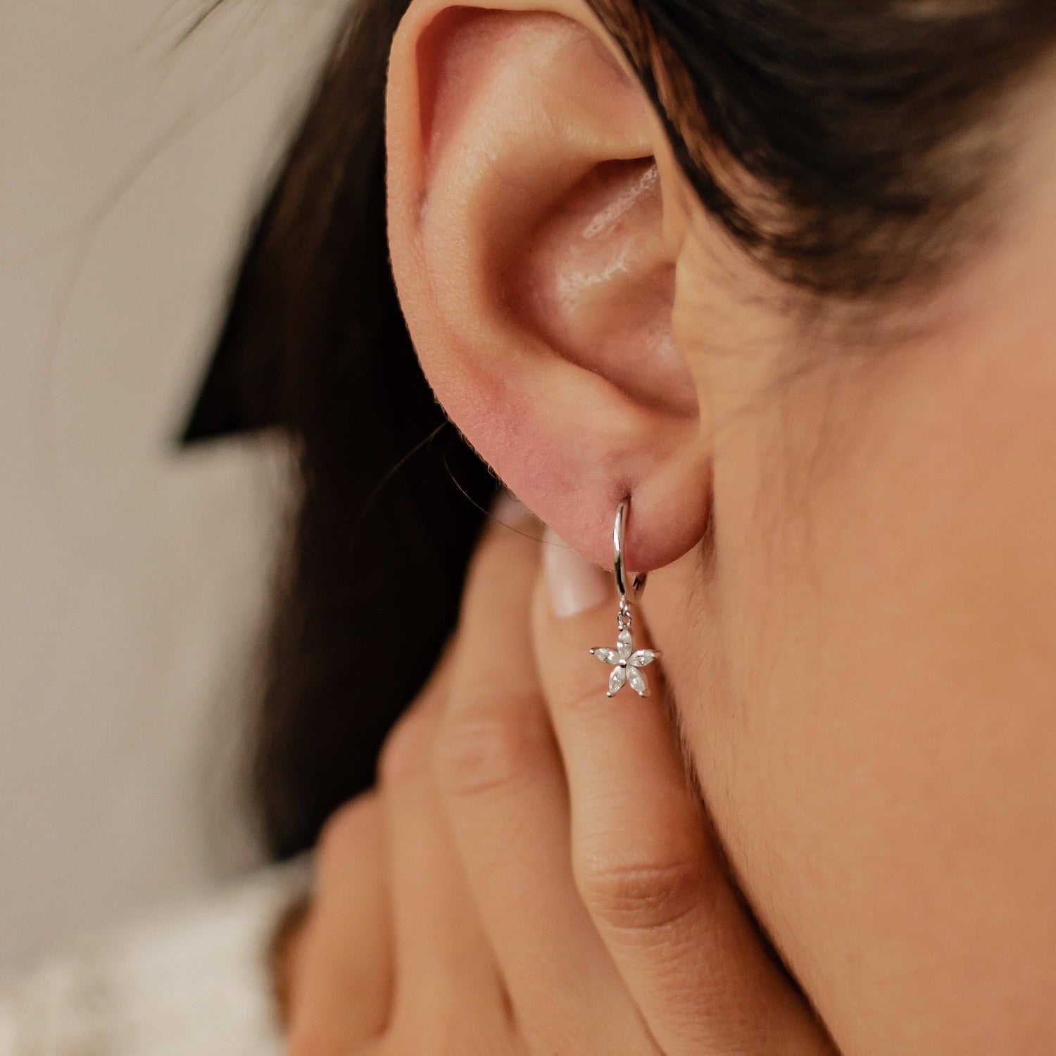 Gemstone Daisy Jewelry Set Sterling Silver