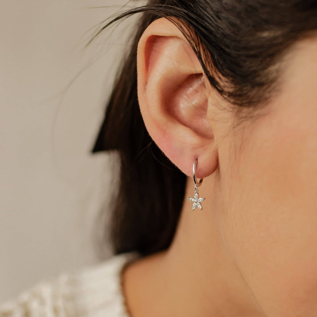 Gemstone Daisy Jewelry Set Sterling Silver