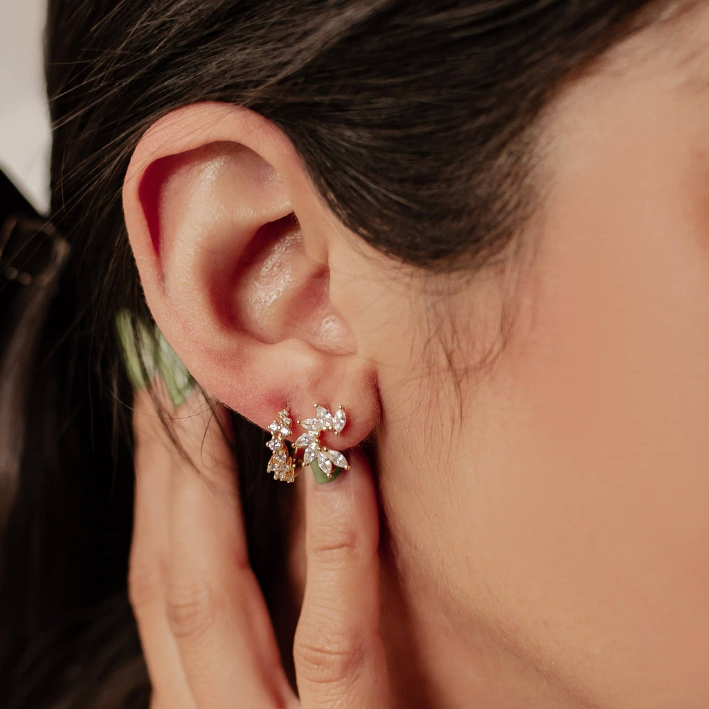 Glitter Duo Earrings Set Sterling Silver