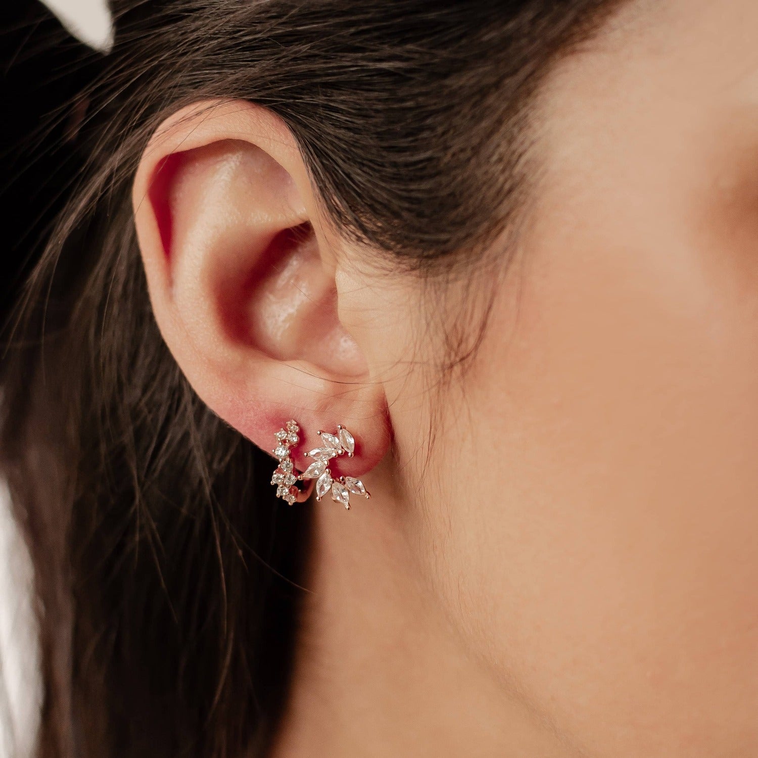 Glitter Duo Earrings Set Sterling Silver