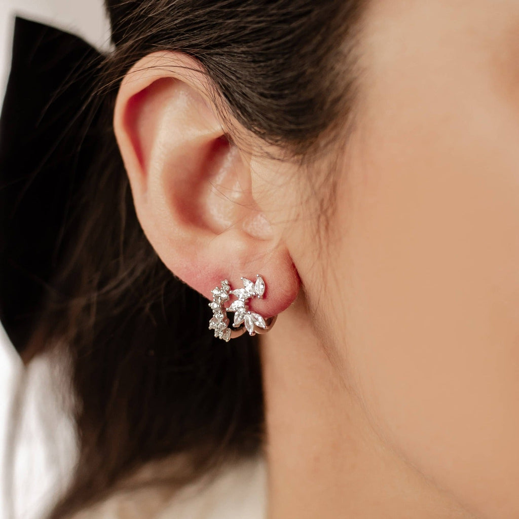 Glitter Duo Earrings Set Sterling Silver