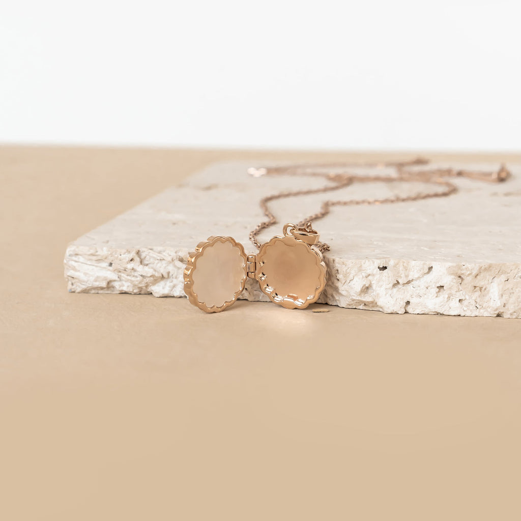 Guardian Angel Locket Necklace Sterling Silver