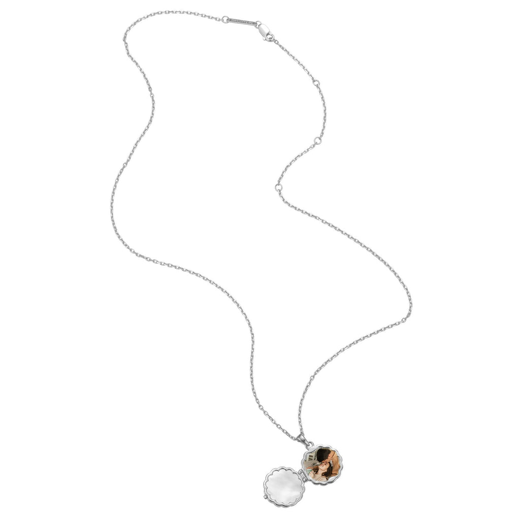 Guardian Angel Locket Necklace Sterling Silver