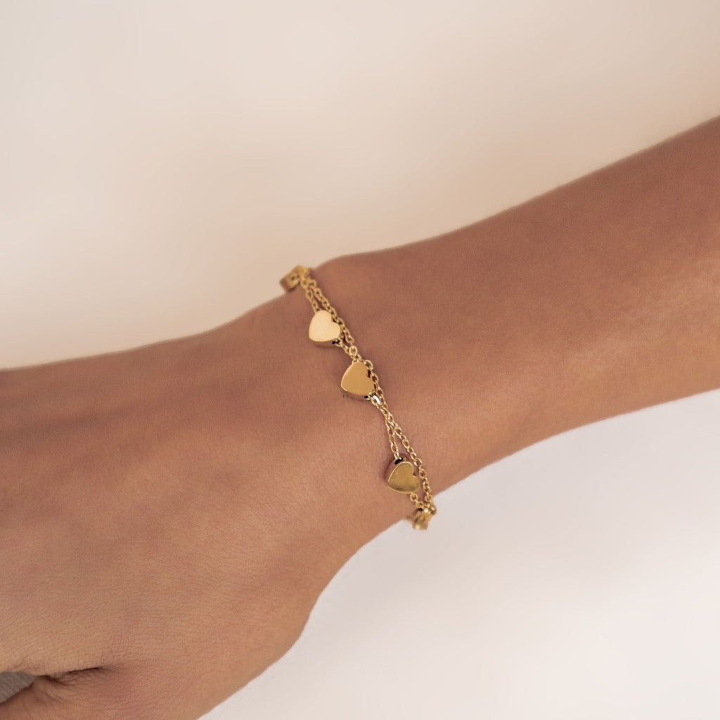 Heart Delicate Bracelet Gold