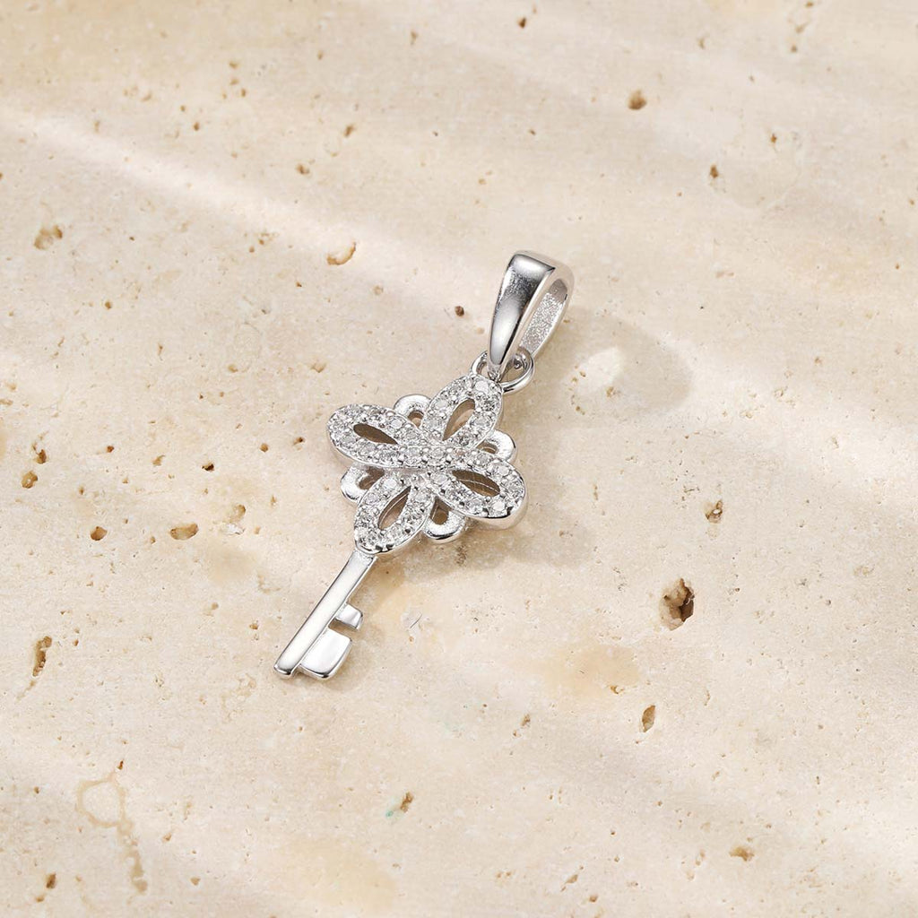 Key Pendant Necklace for New Beginnings Sterling Silver