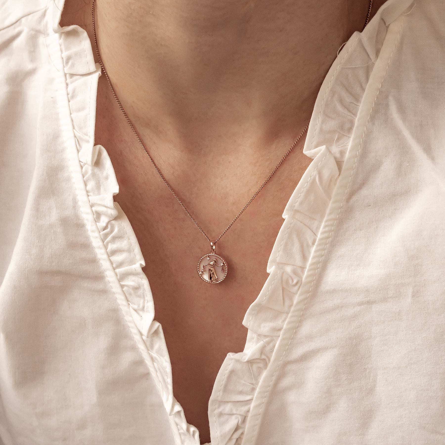 Libra Zodiac Pendant Necklace