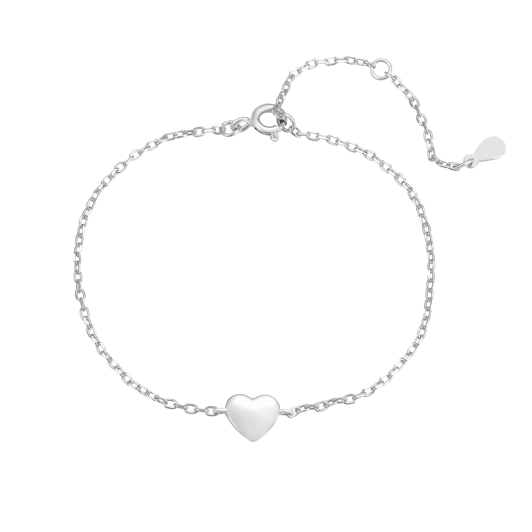 Love Heart Bracelet Sterling Silver