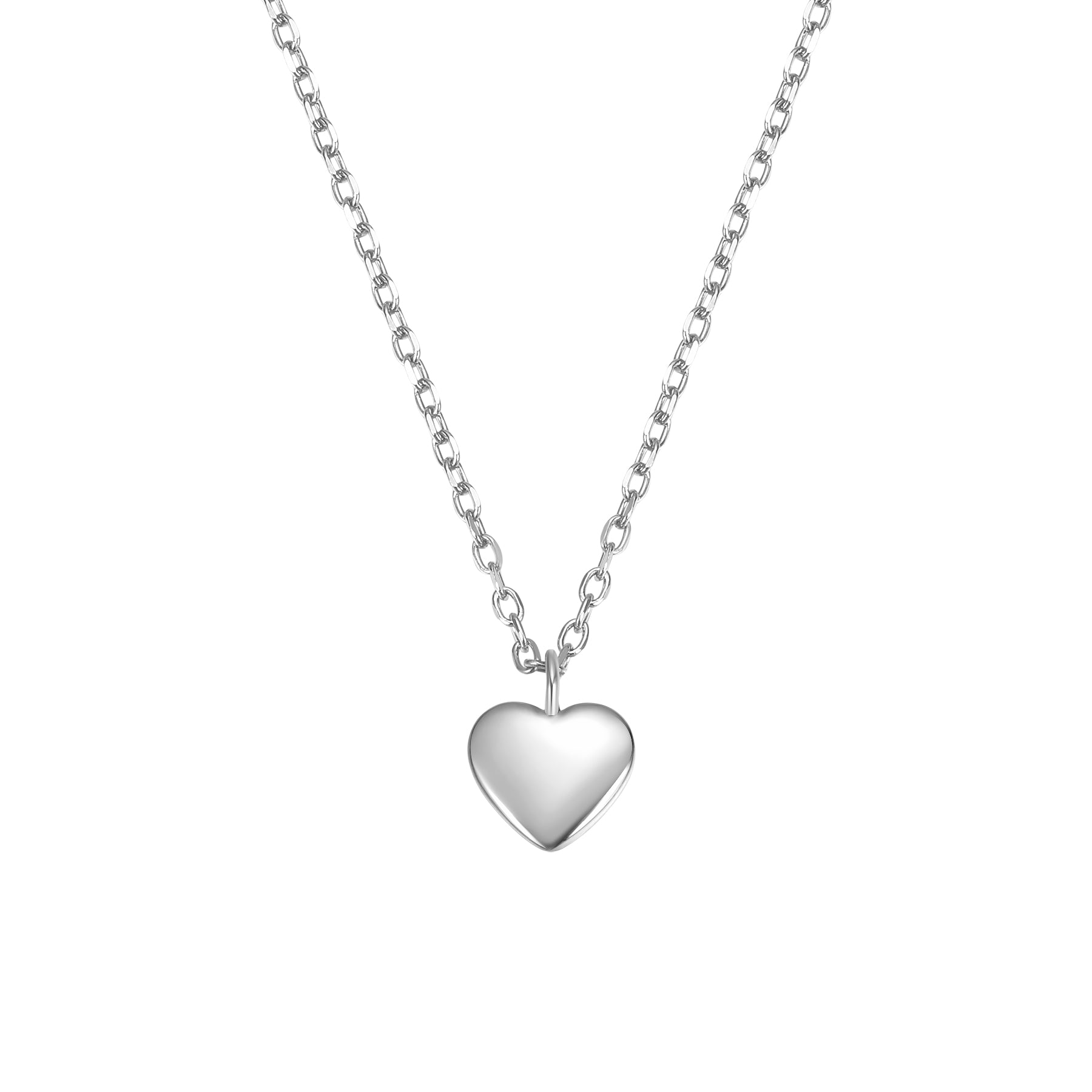Love Heart Necklace Sterling Silver