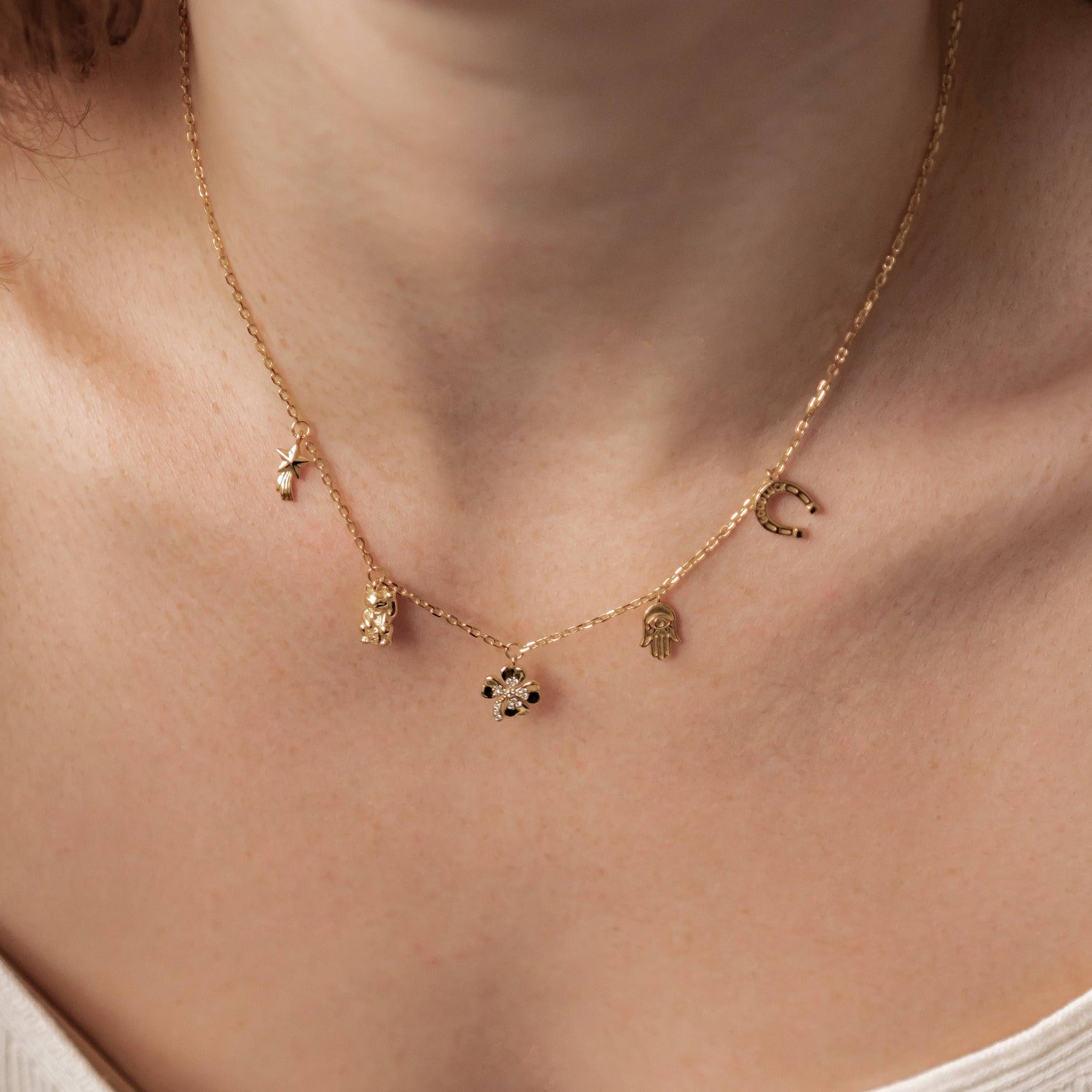 Lucky Charms Pendant Necklace Sterling Silver