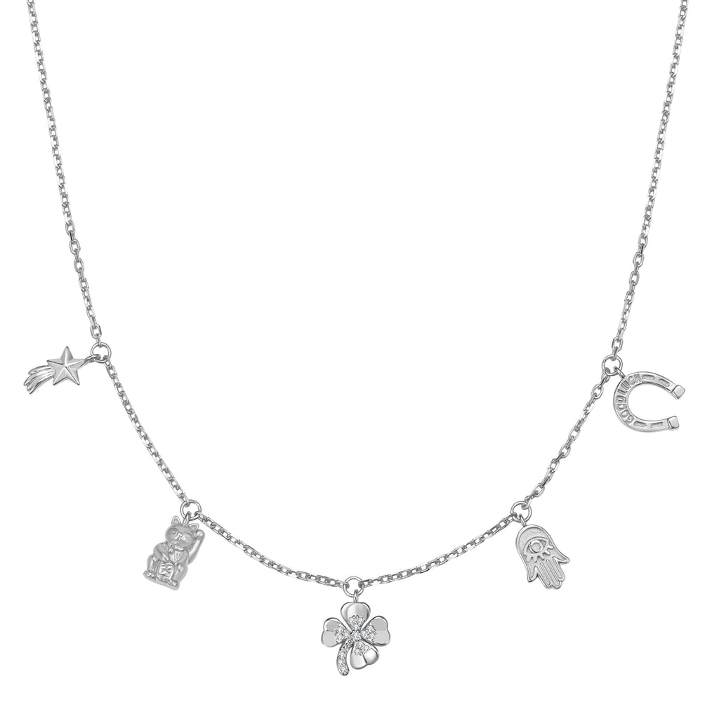 Lucky Charms Pendant Necklace Sterling Silver