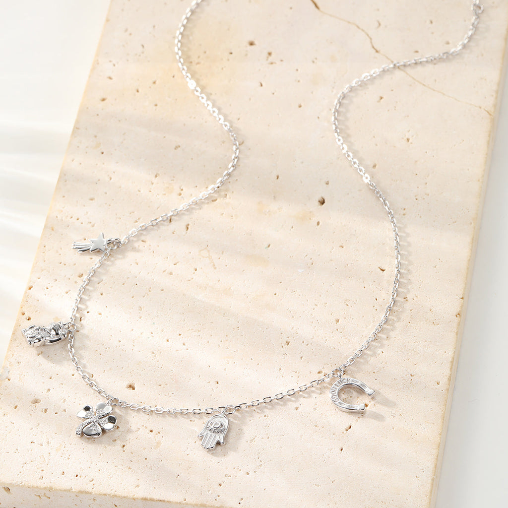 Lucky Charms Pendant Necklace Sterling Silver