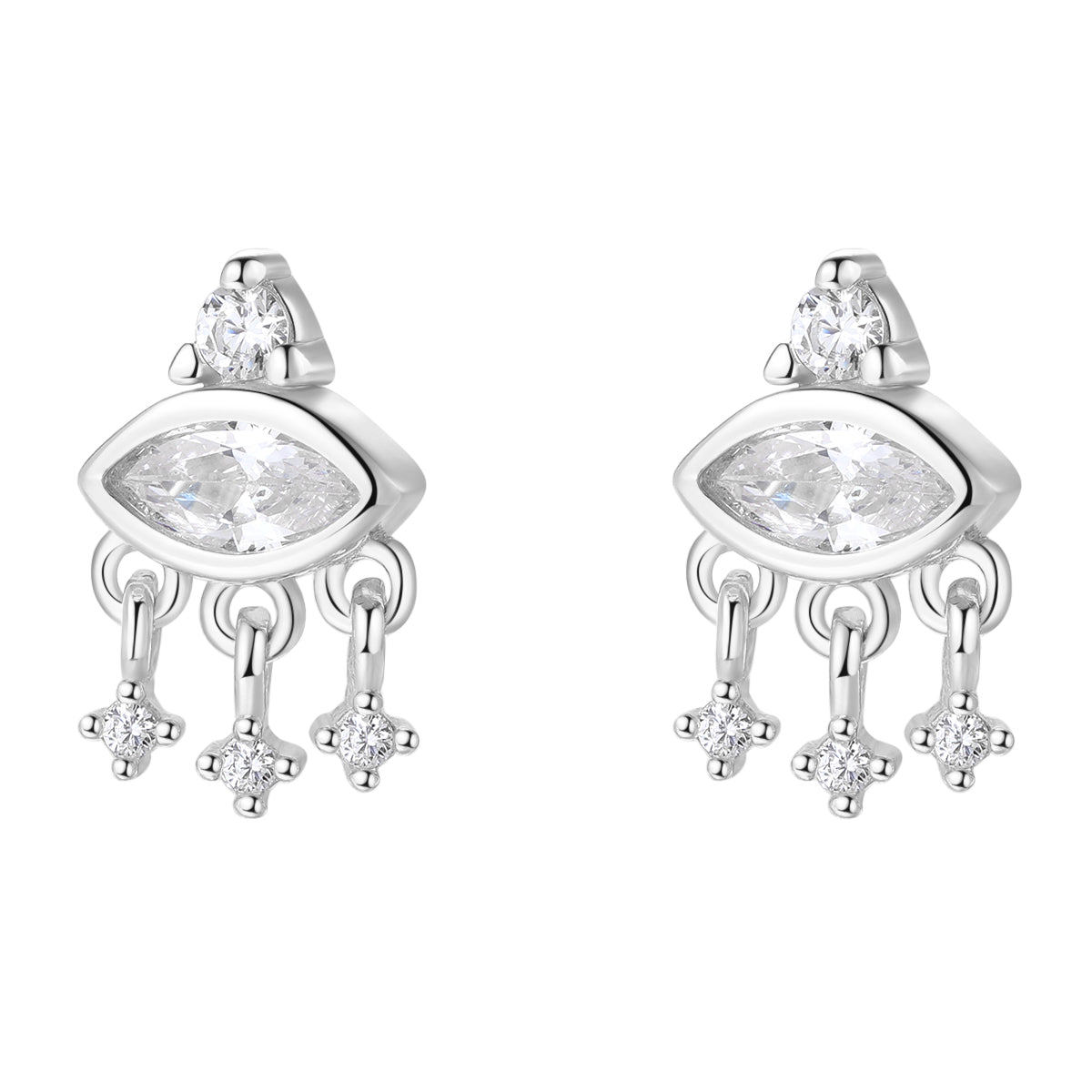 Lucky Eye Stud Earrings Sterling Silver