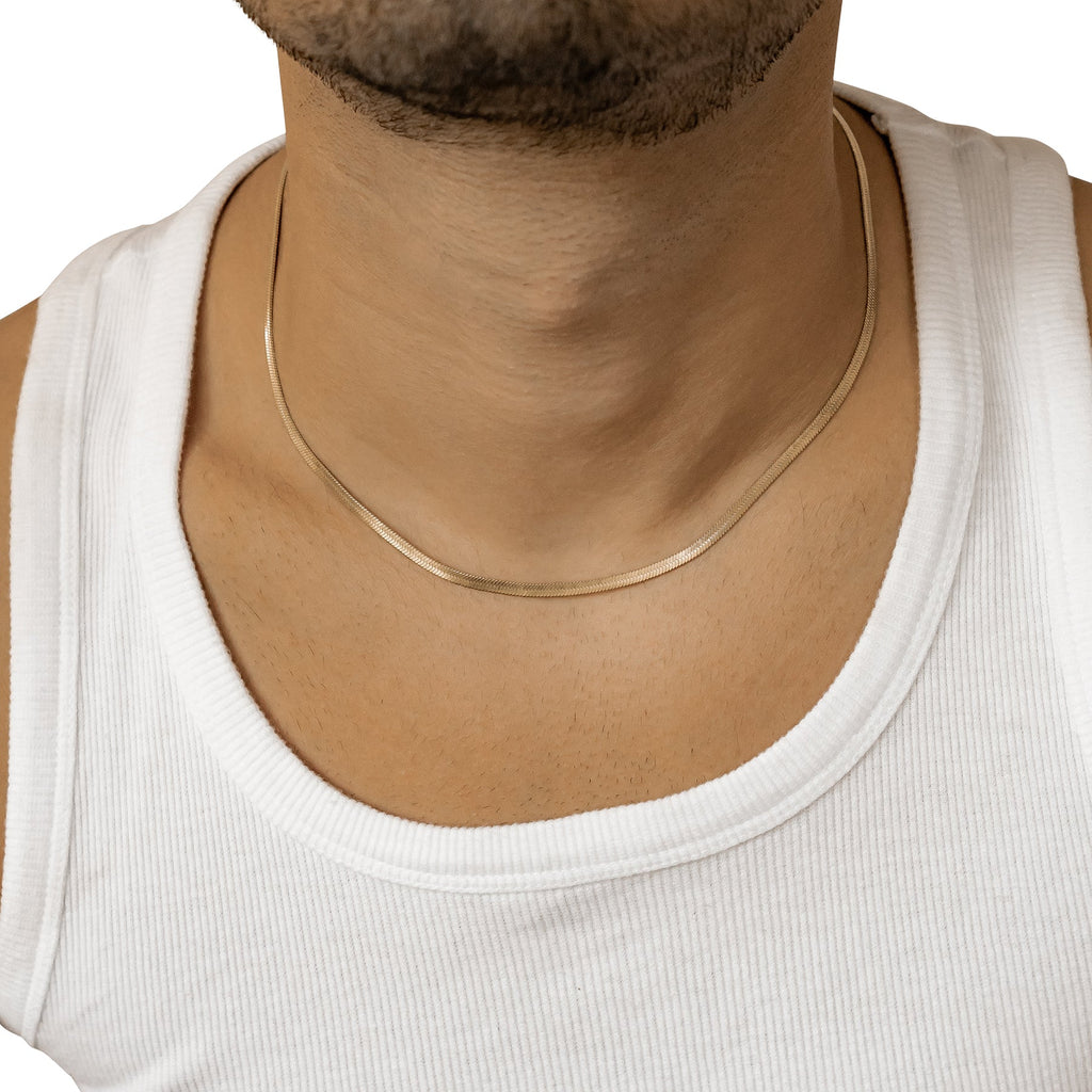 Men Snake Chain Necklace Waterproof