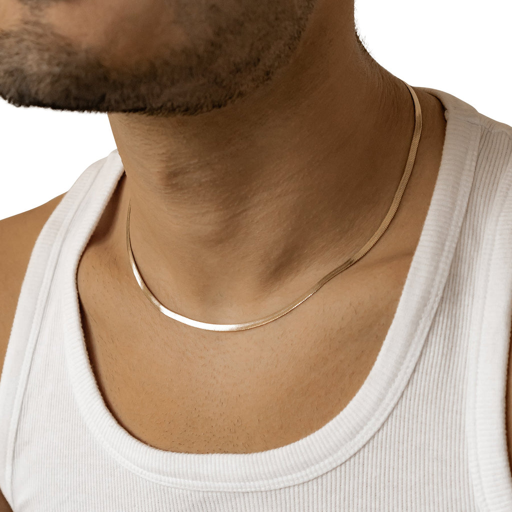 Men Snake Chain Necklace Waterproof