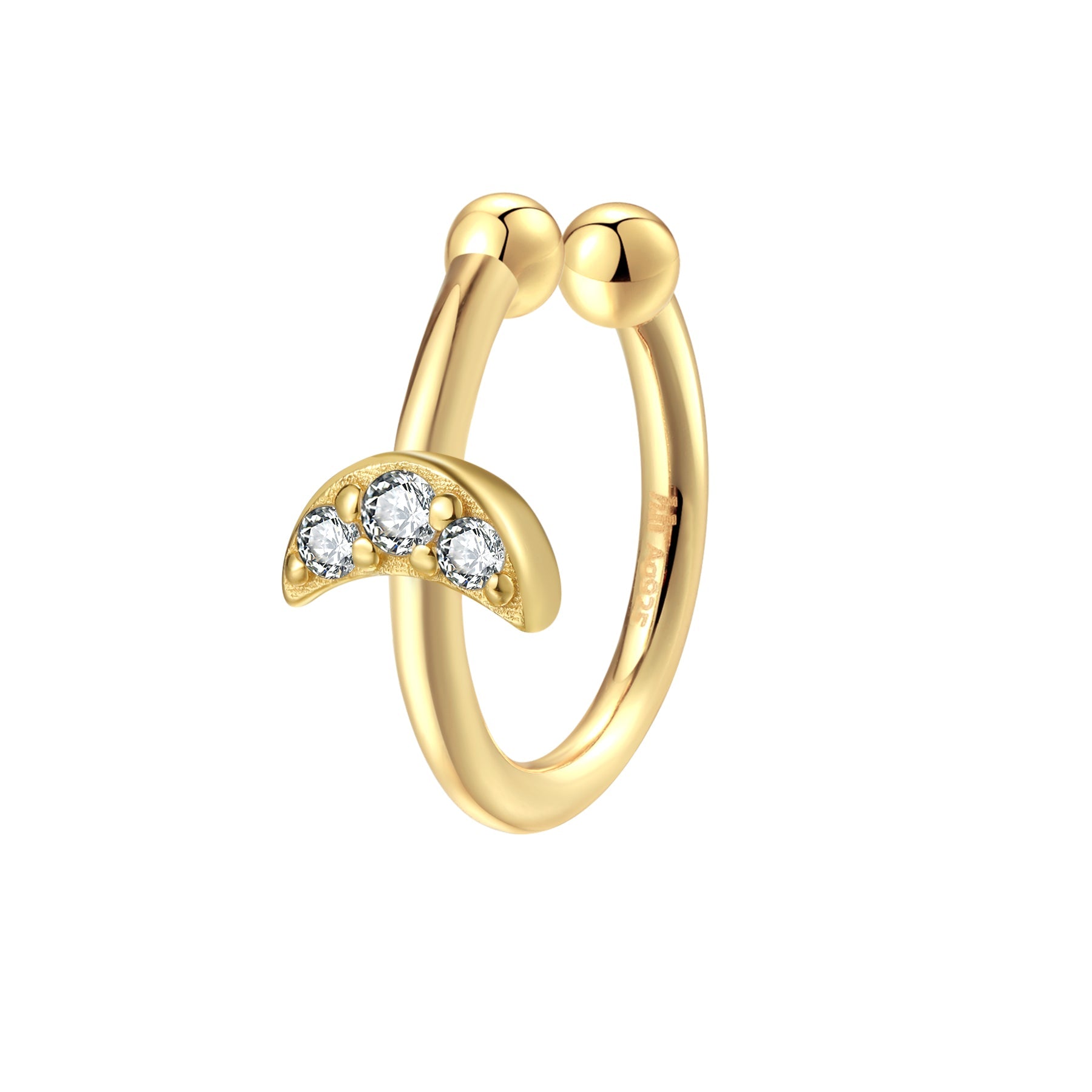 Moon Ear Cuff Sterling Silver