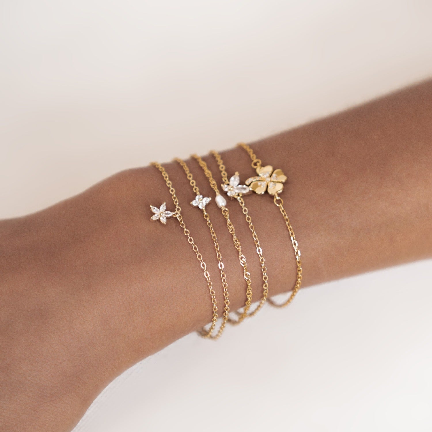 Pearl Bracelet Sterling Silver Gold