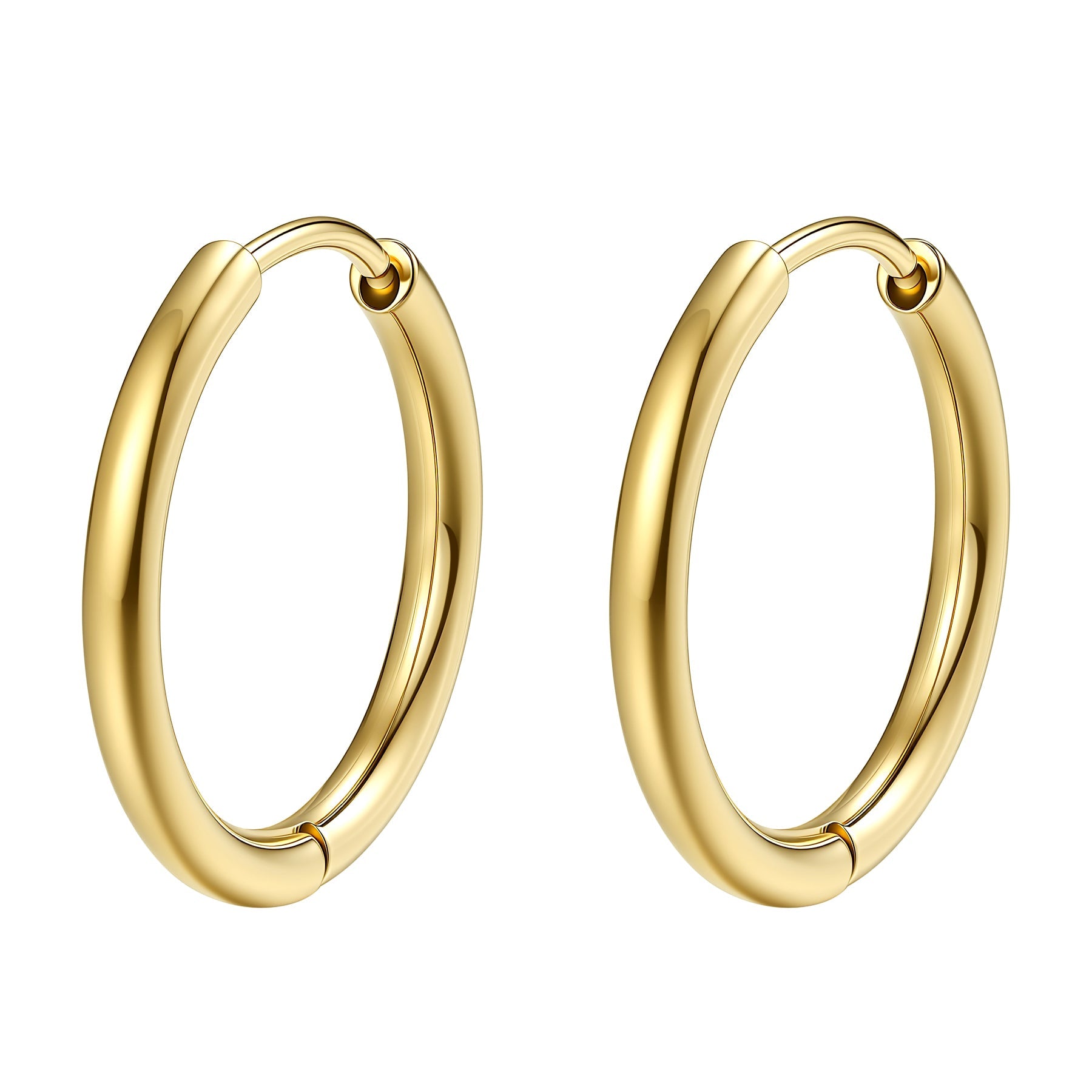 Plain Hoop Earrings Waterproof