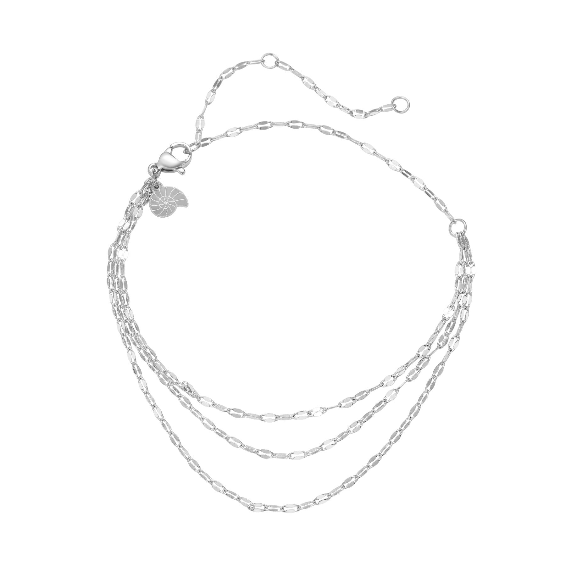 Rolo Trio Chain Anklet – Waterproof