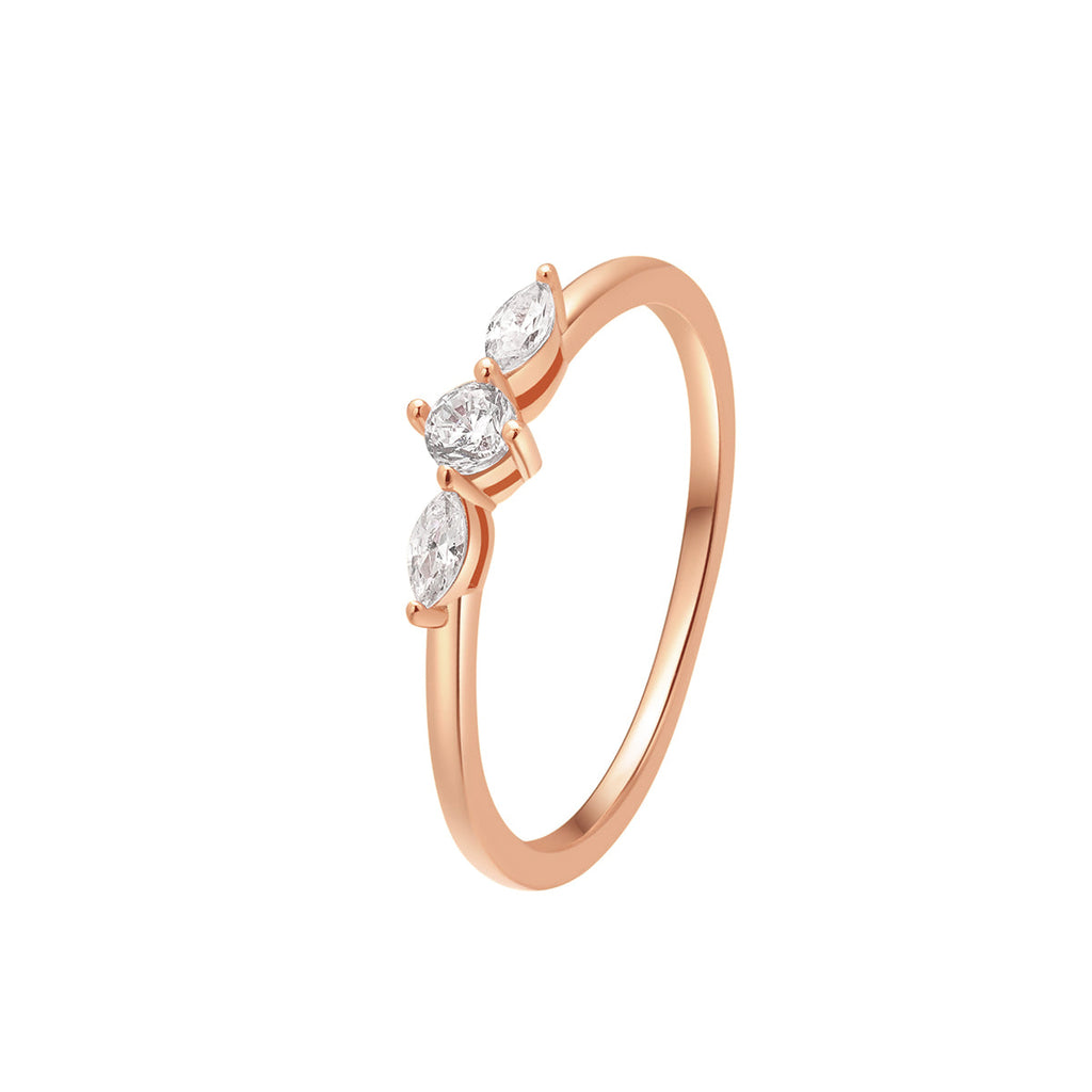 Slim Nexus Ring Sterling Silver Gold