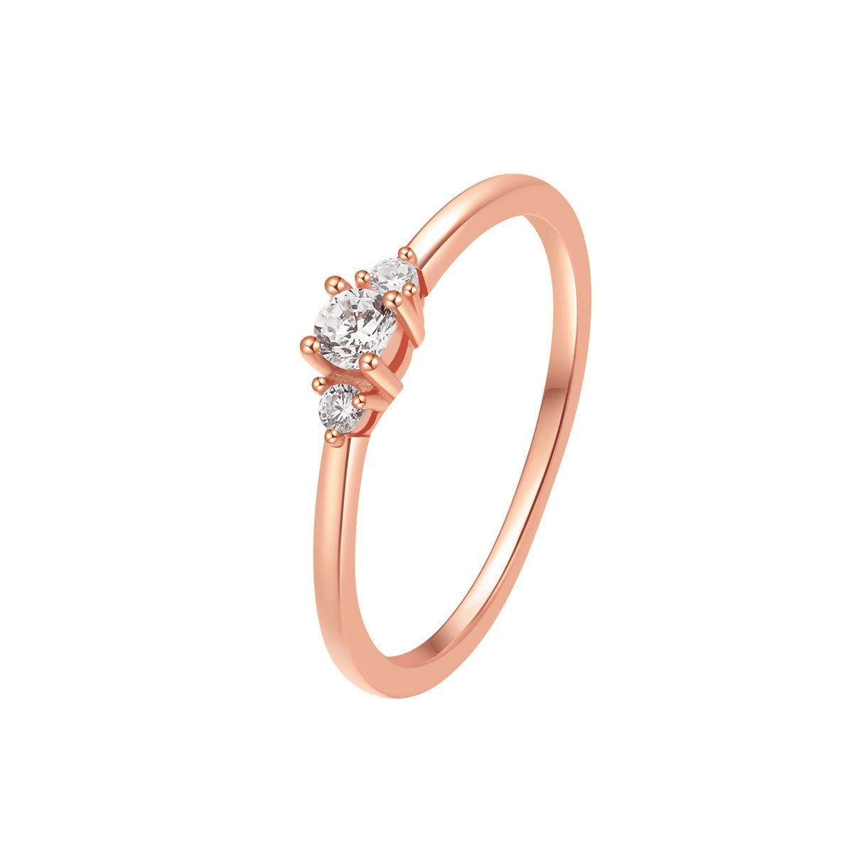 Slim Trio Ring Sterling Silver Gold