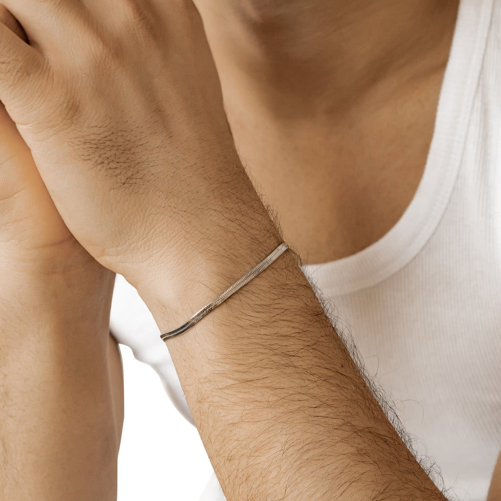 Snake Chain Bracelet Silver