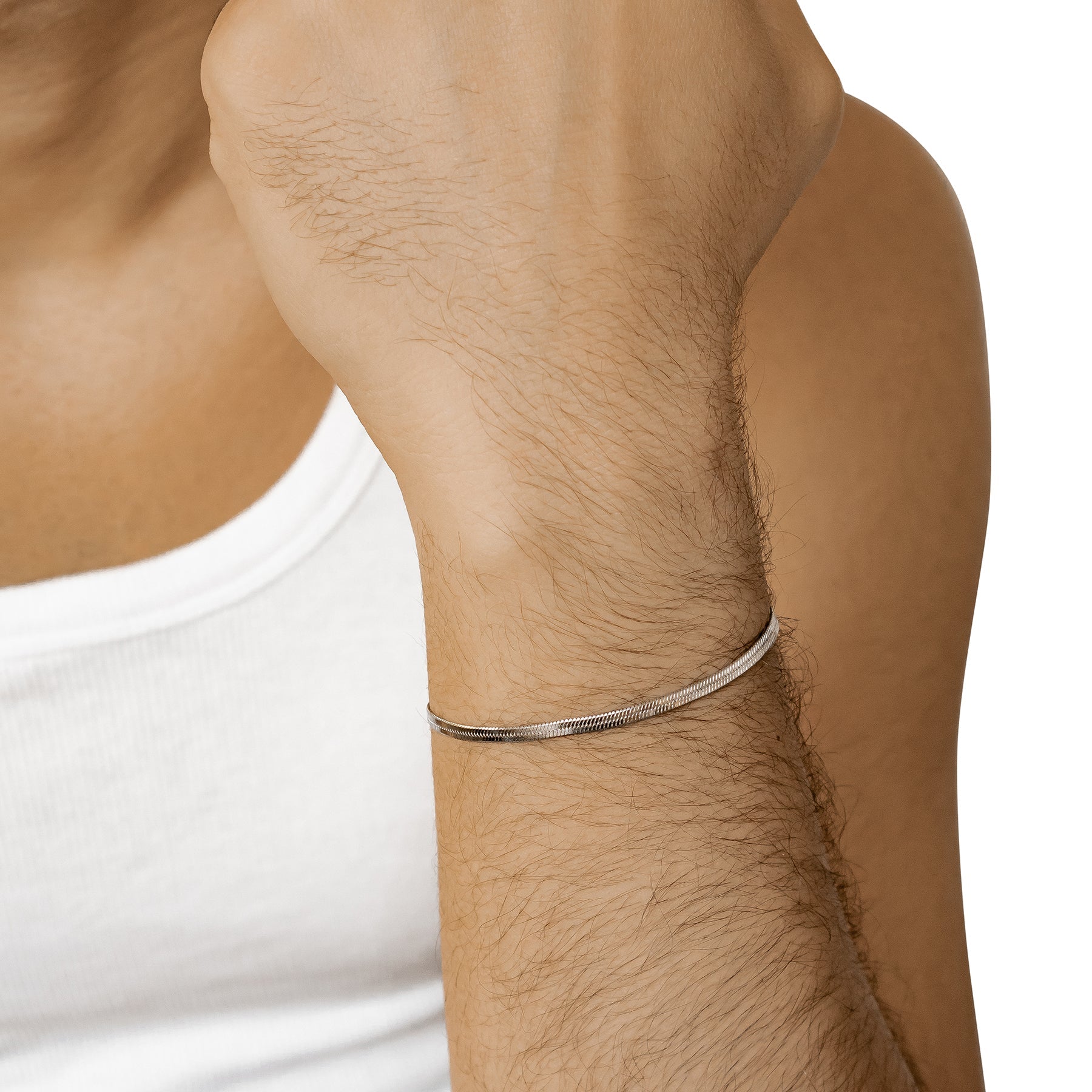 Snake Chain Bracelet Silver