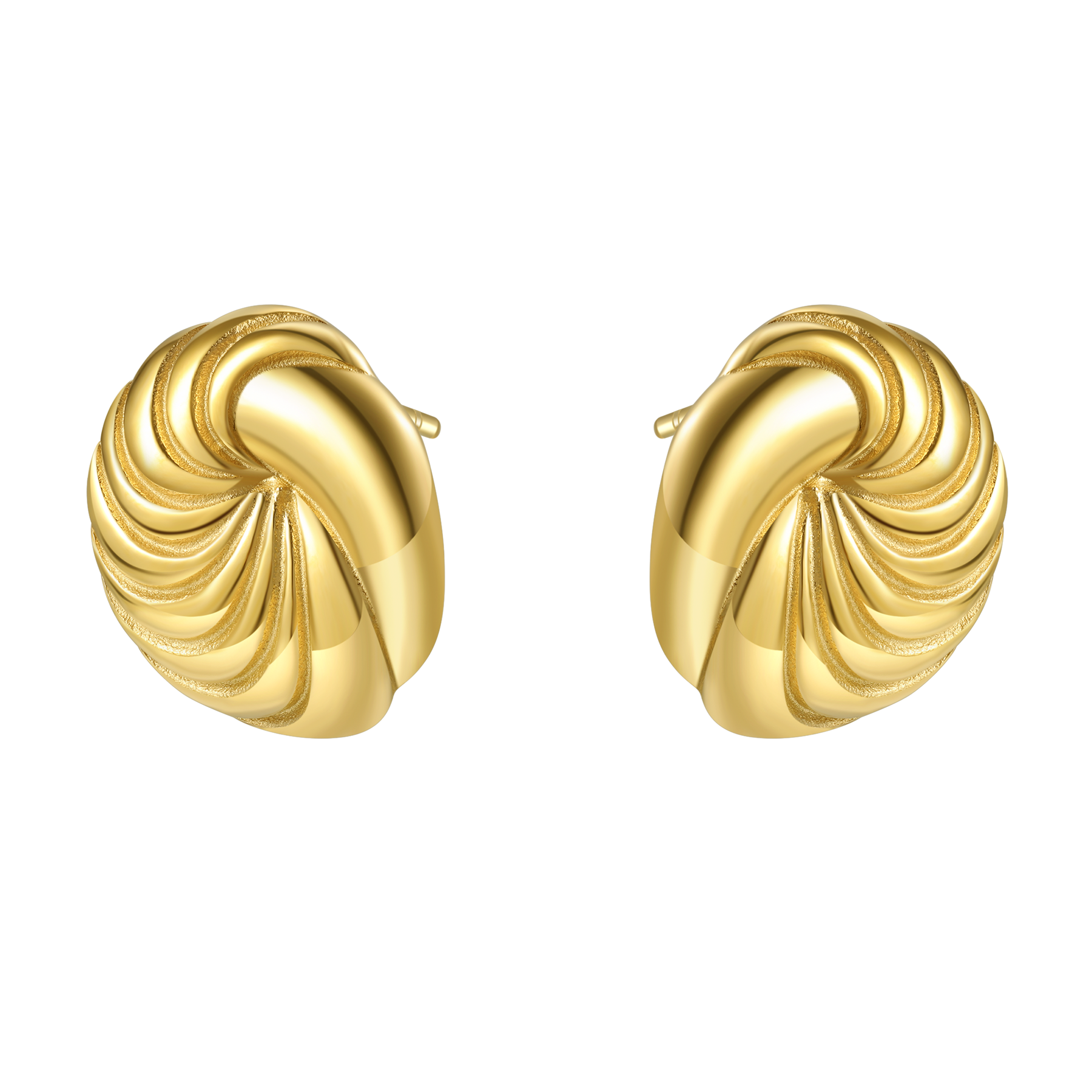 Spiral Oversized Stud Earrings Waterproof