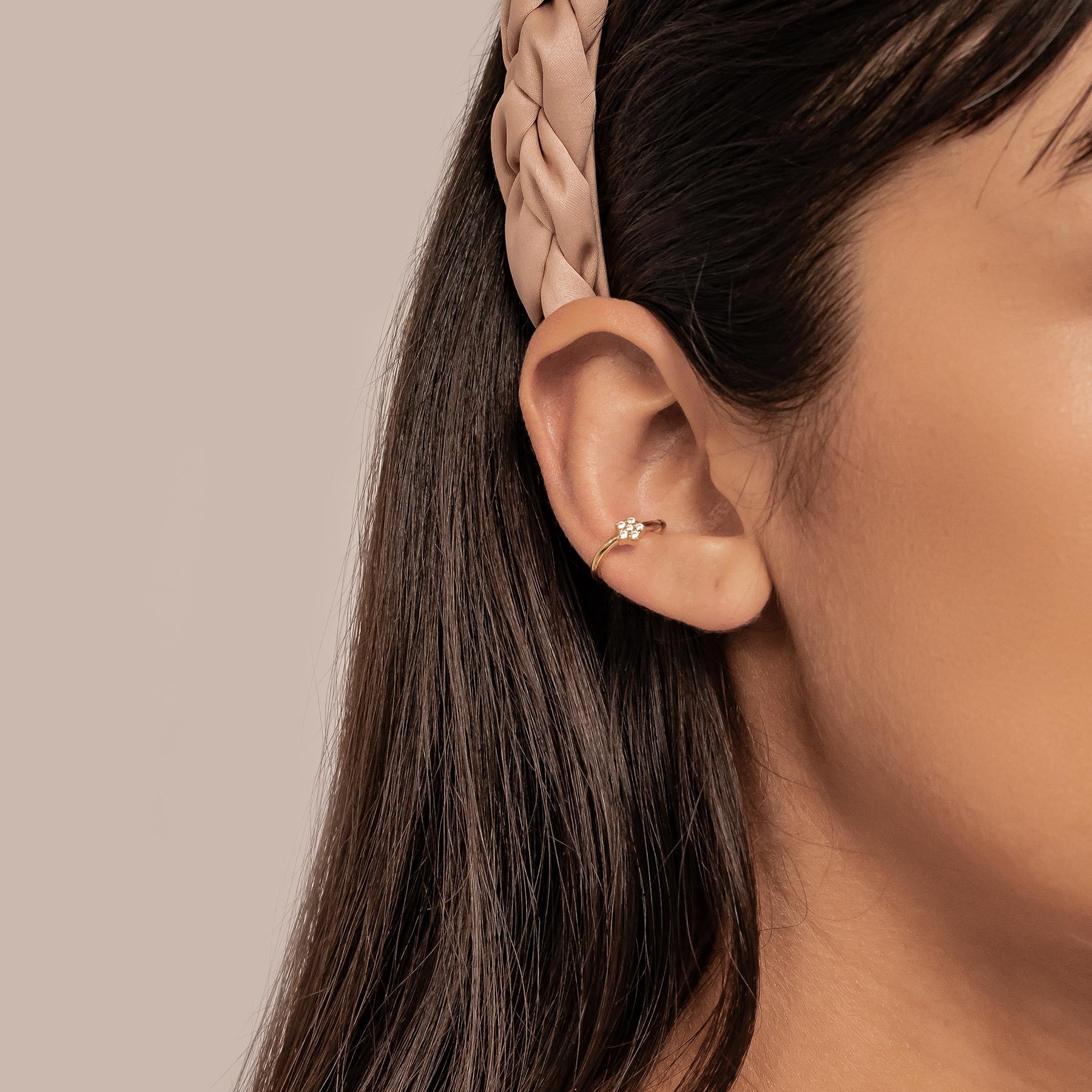 Sunburst Ear Cuff Sterling Silver