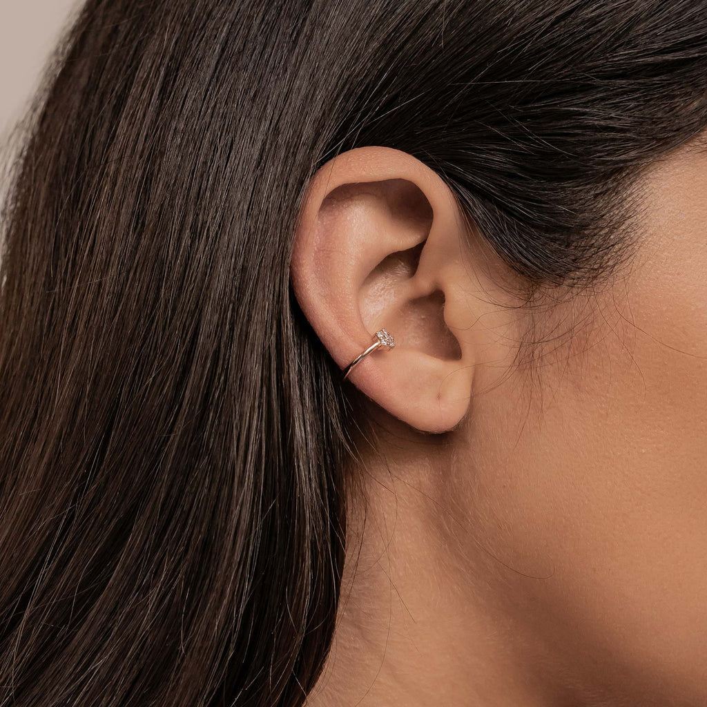 Sunburst Ear Cuff Sterling Silver