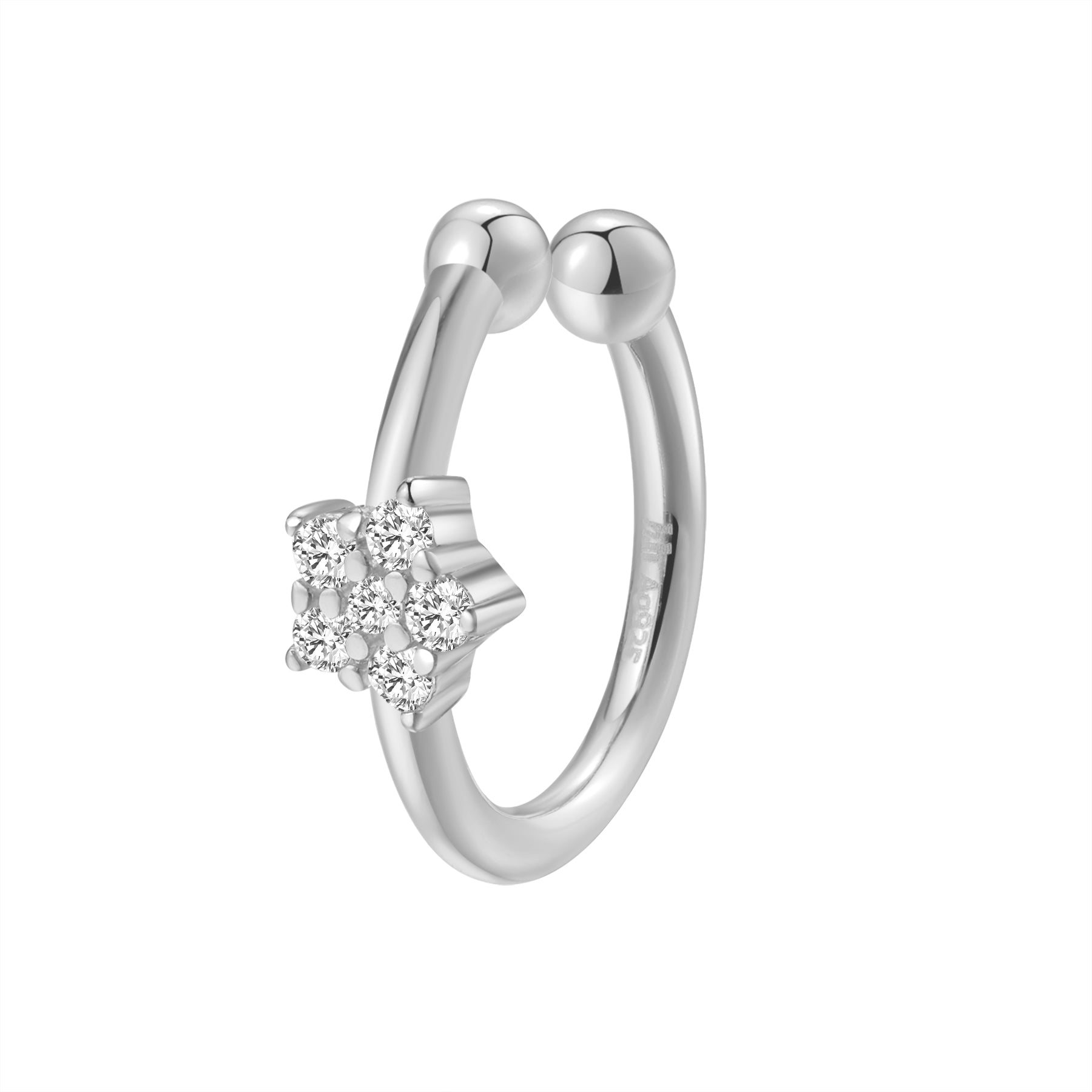 Sunburst Ear Cuff Sterling Silver