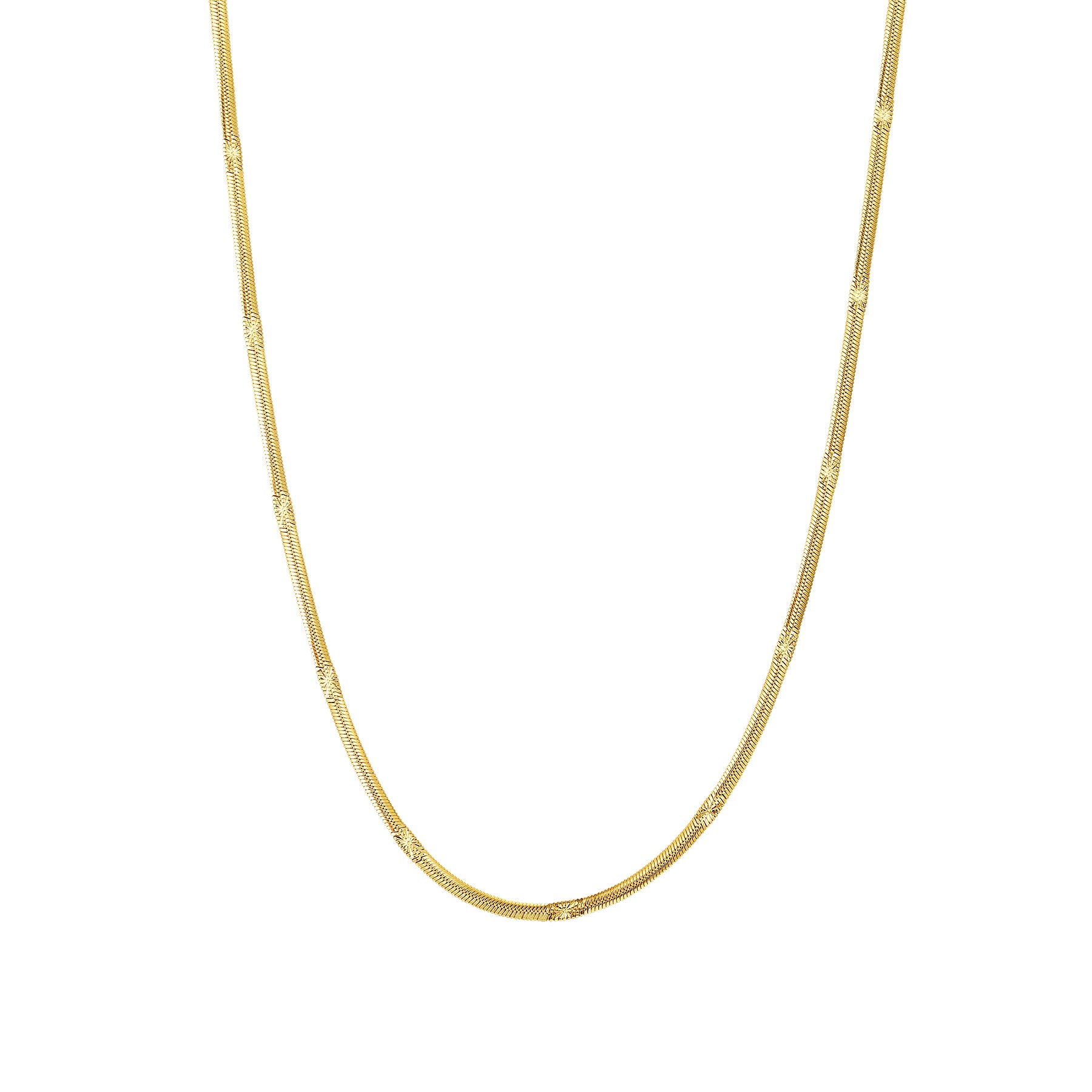 Textured Snake Chain Necklace Waterproof