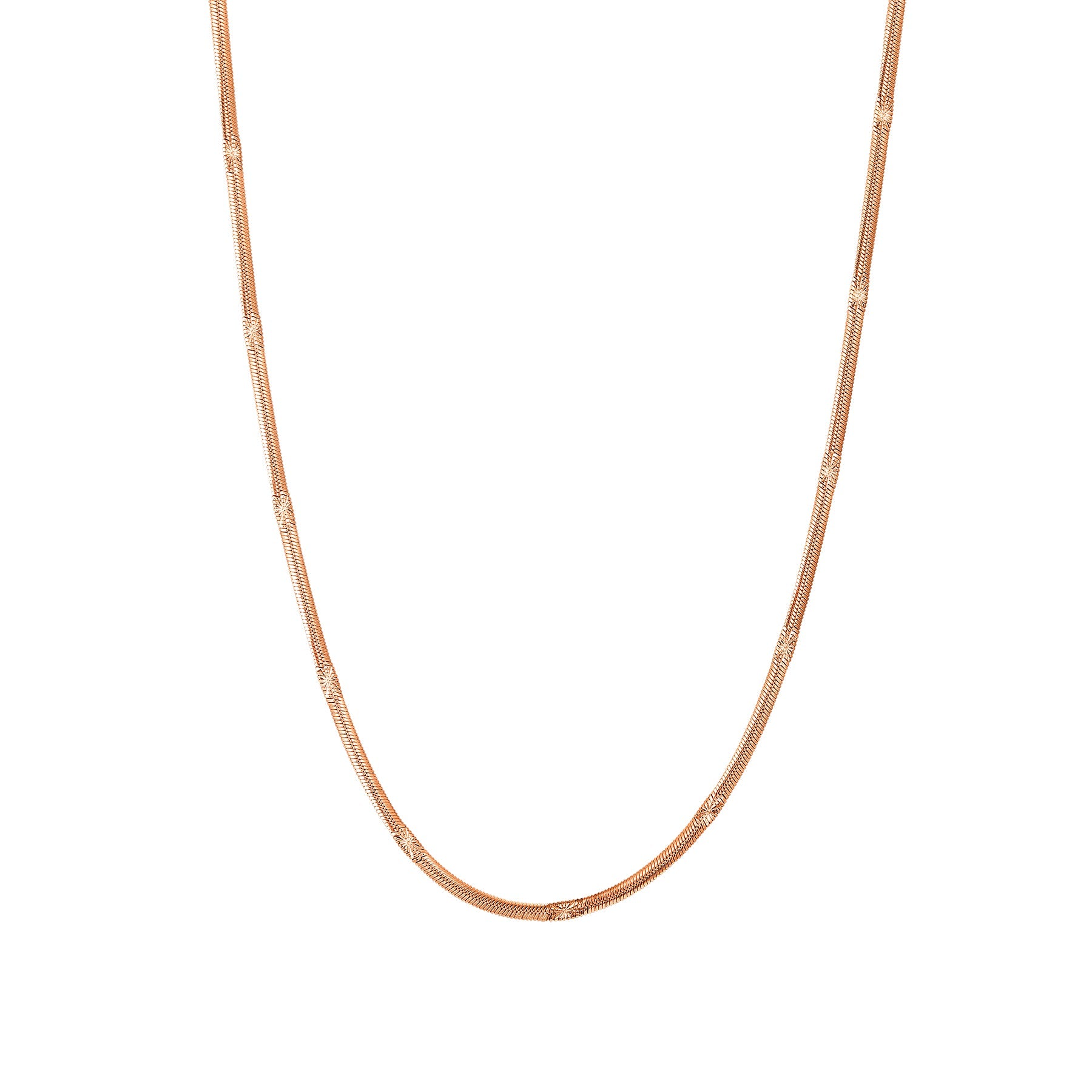 Textured Snake Chain Necklace Waterproof