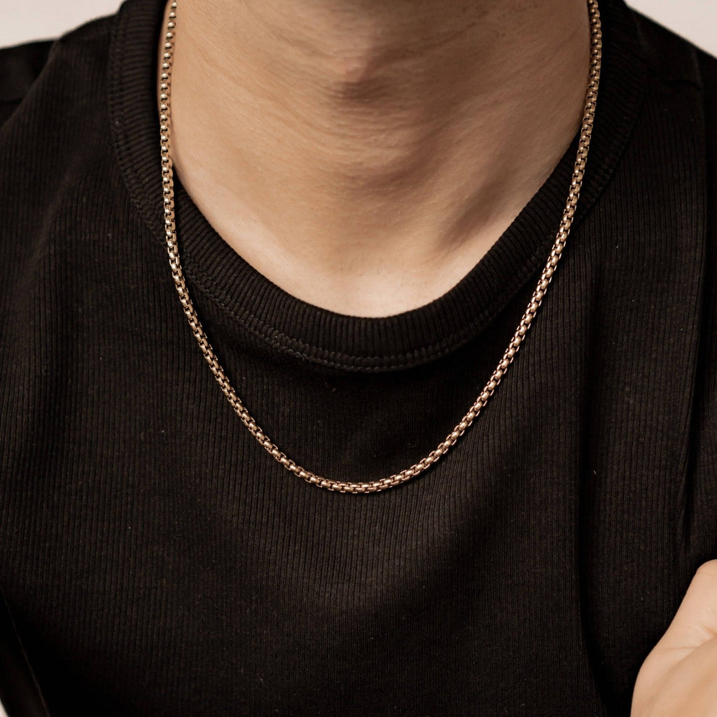 Thick Box Chain Necklace Waterproof