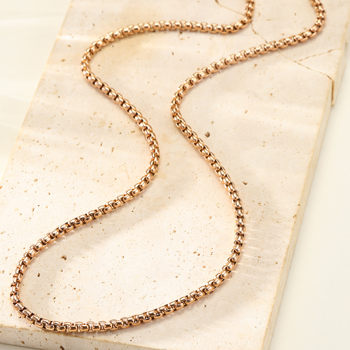 Thick Box Chain Necklace Waterproof