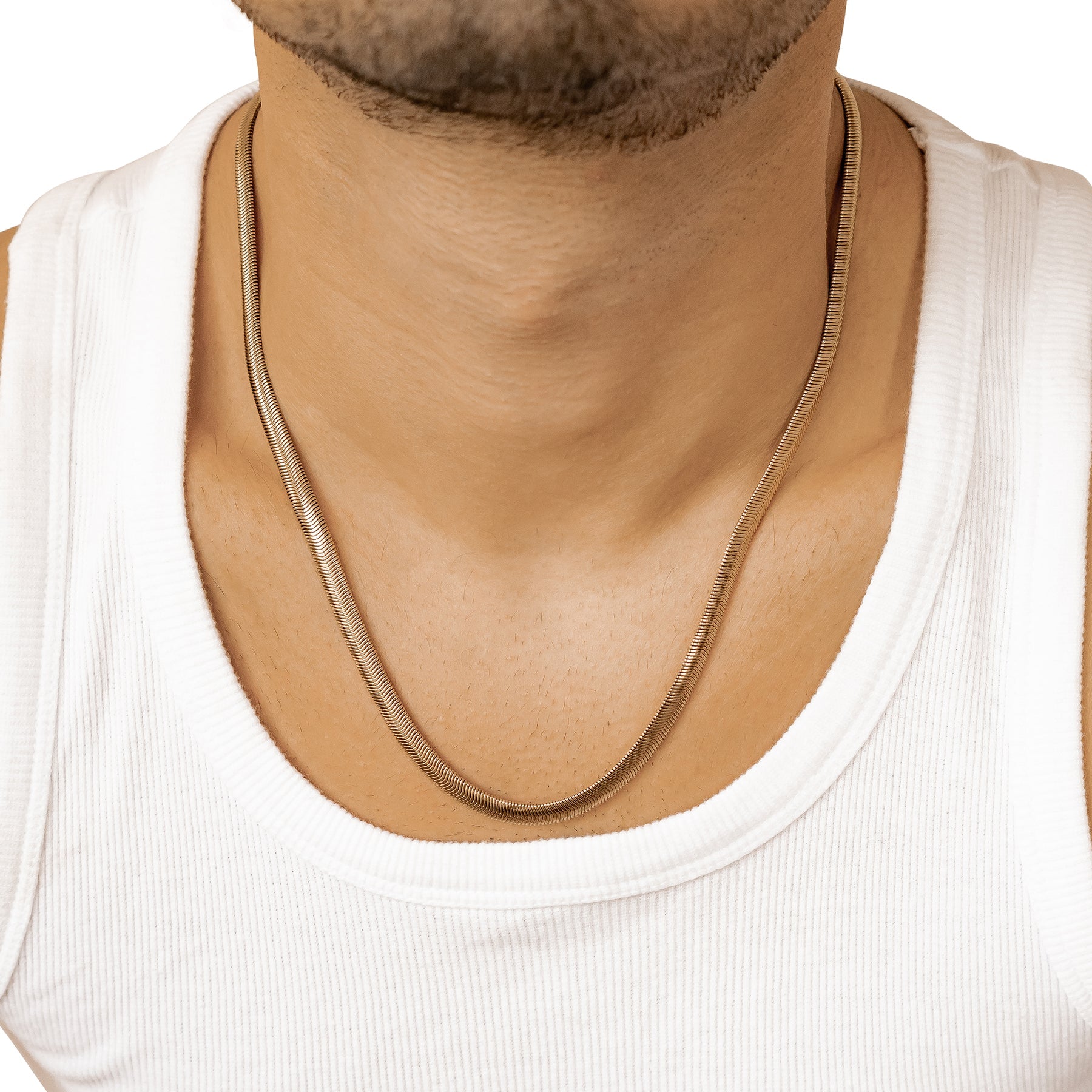 Thick Snake Chain Necklace Gold