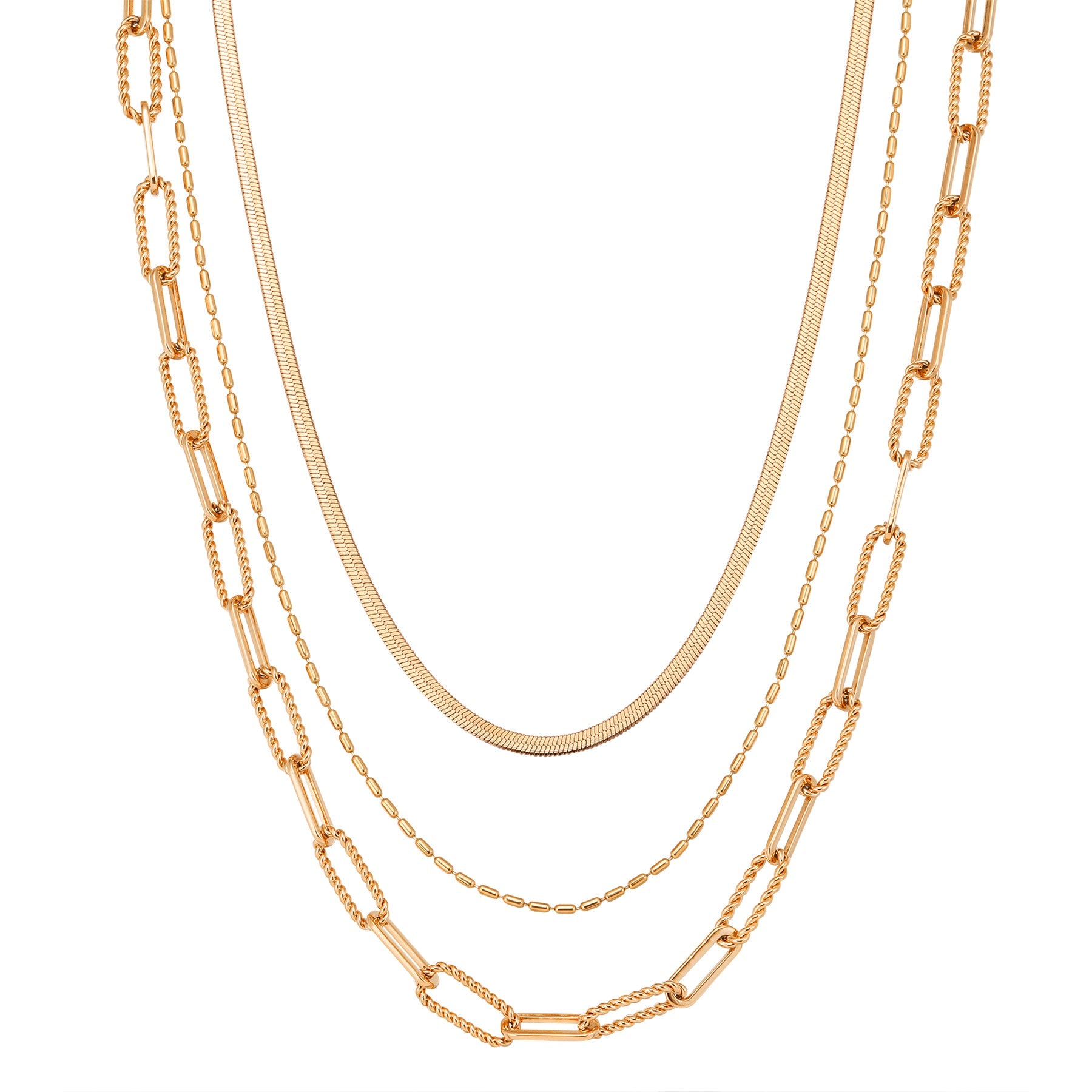Timeless Triple Layer Chain Necklace Waterproof