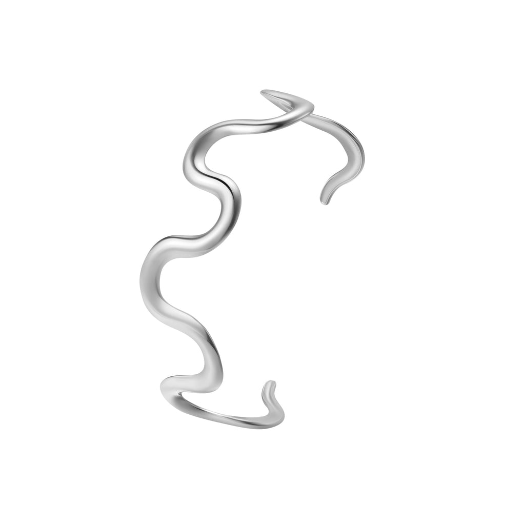 Wavy Flow Open Cuff Bracelet